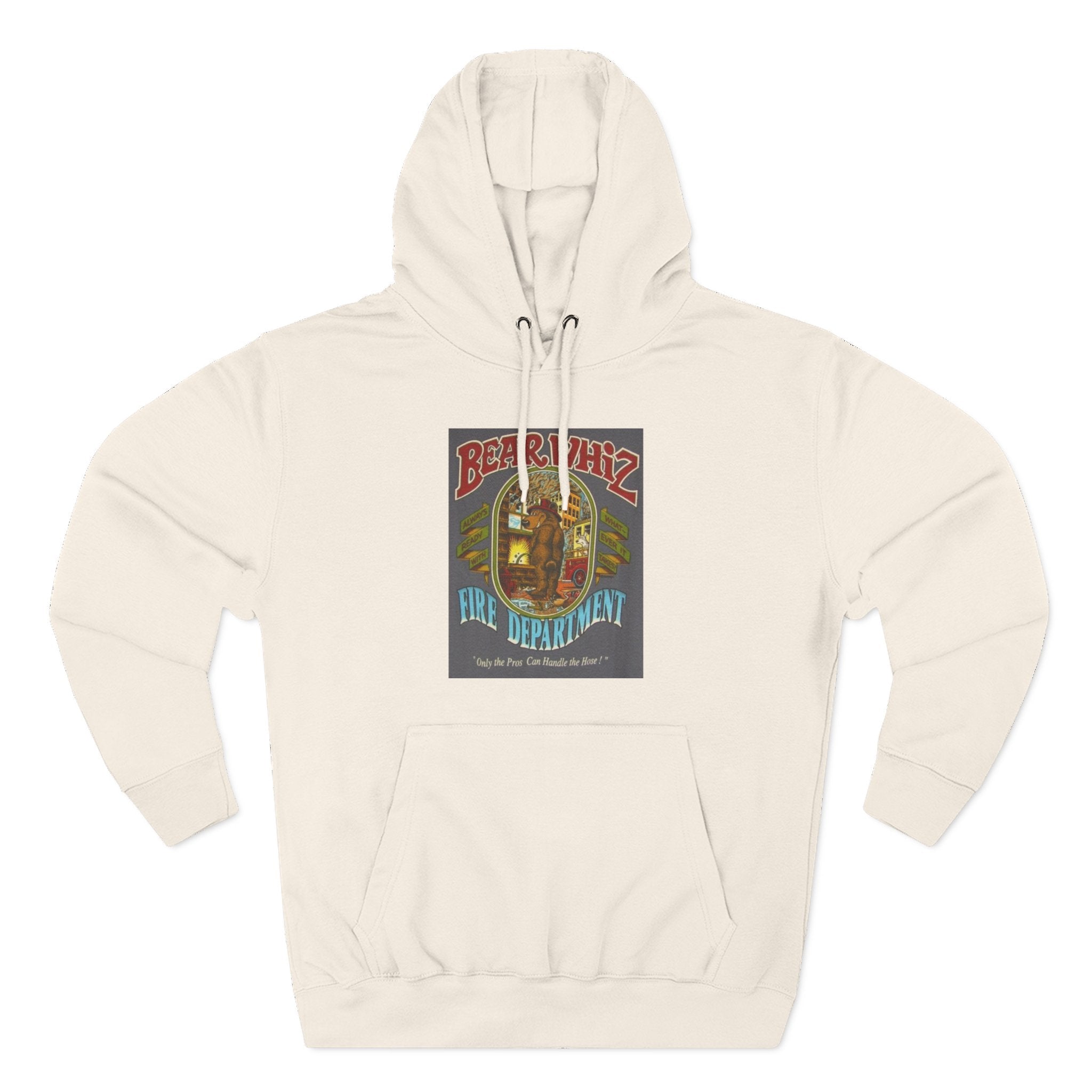 Bear Whiz Fire Department Hoodie — Vintage Bear Whiz Three-Panel Design
