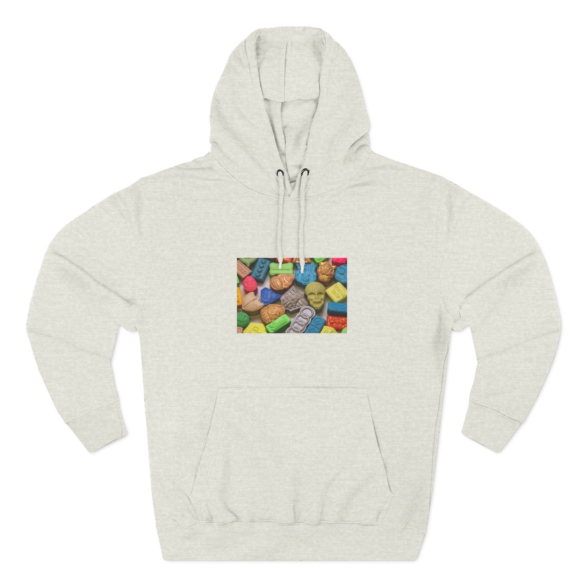 Candy Collage Hoodie — Colorful Retro Candy Graphic Pullover