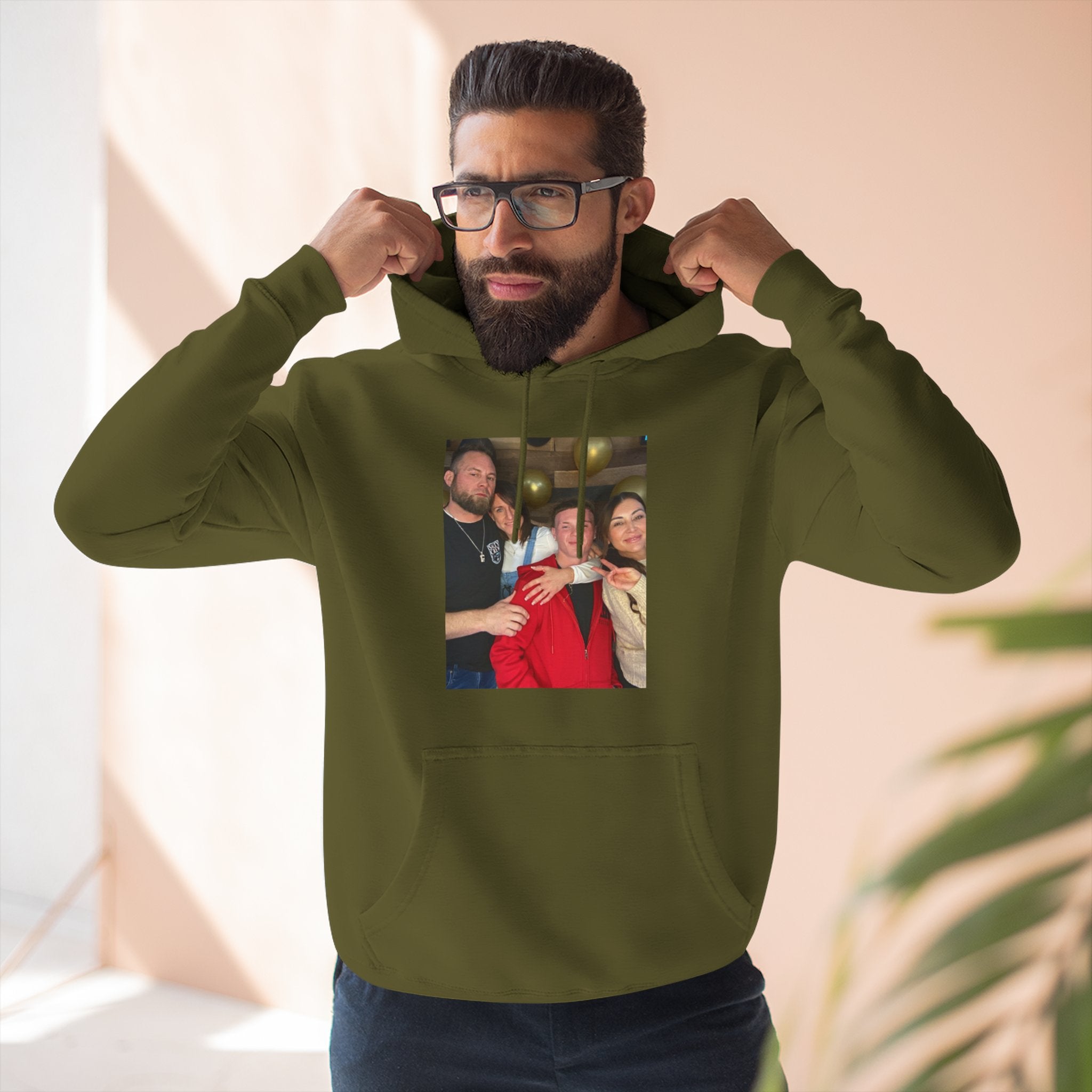 Family!!     Photo Collage Fleece Hoodie - Custom Group Portrait Pullover