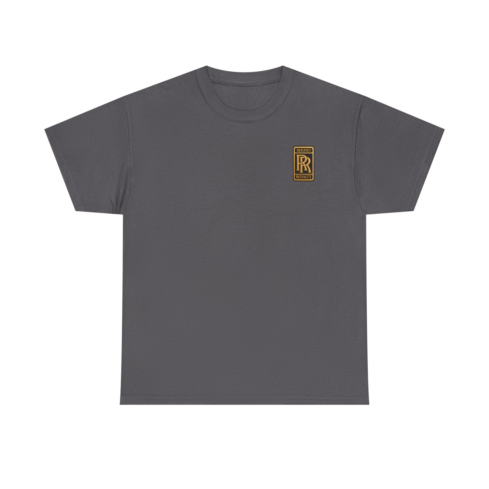 Rhodes Royalty Family Crest- Luxury Monogram T-Shirt — Small Chest Patch "RR"