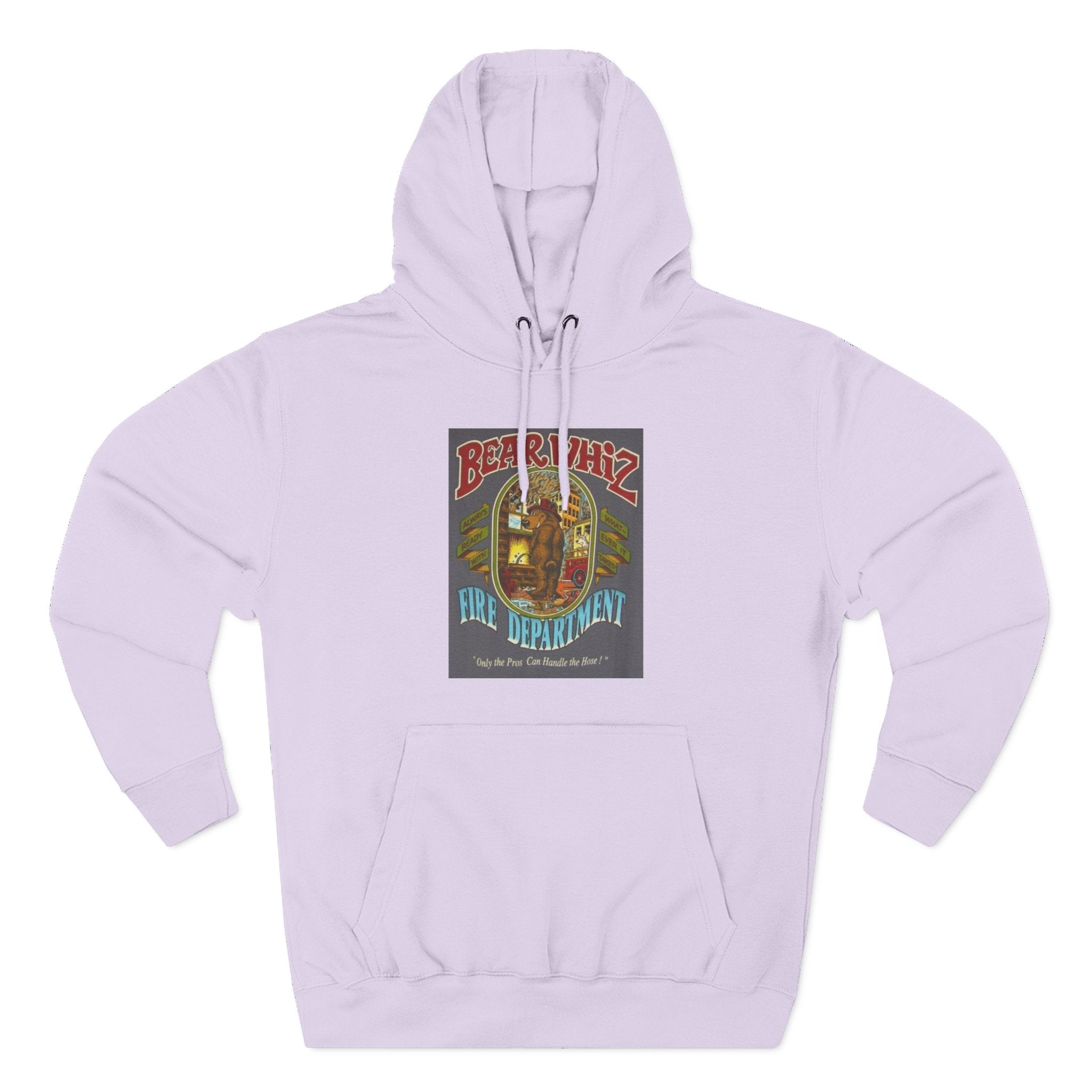 Bear Whiz Fire Department Hoodie — Vintage Bear Whiz Three-Panel Design