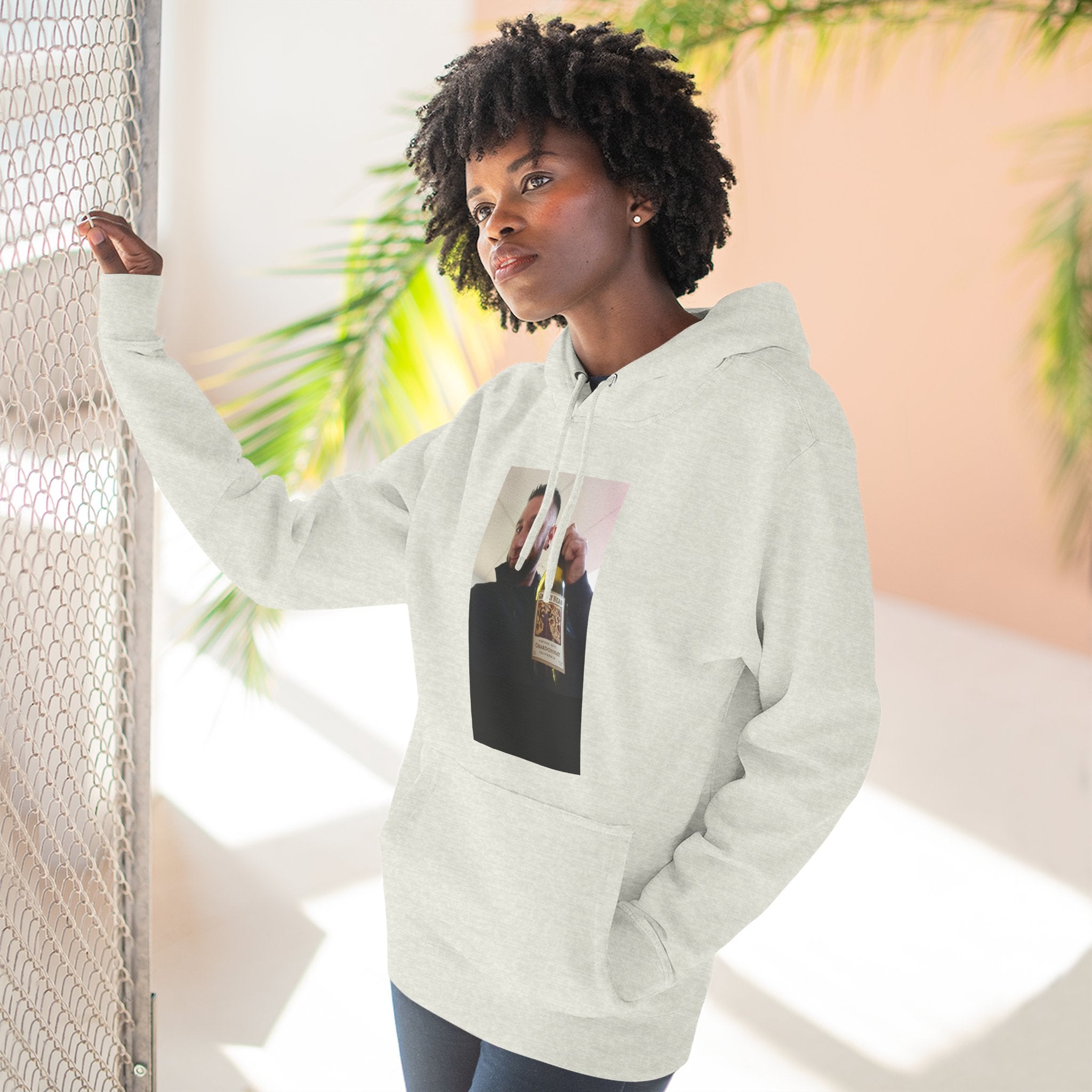 Shaun Says!      Three-Panel Fleece Hoodie – Vintage Photo Collage Printed Hoodie