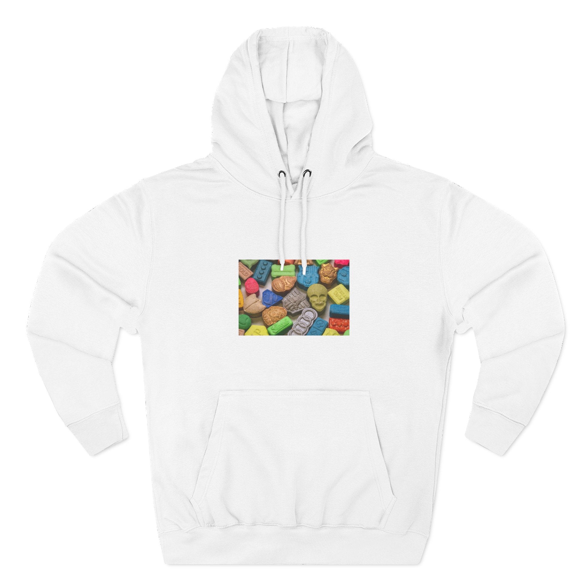 Candy Collage Hoodie — Colorful Retro Candy Graphic Pullover