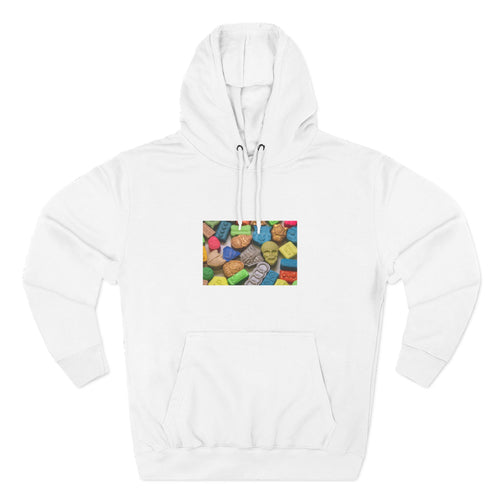Candy Collage Hoodie — Colorful Retro Candy Graphic Pullover