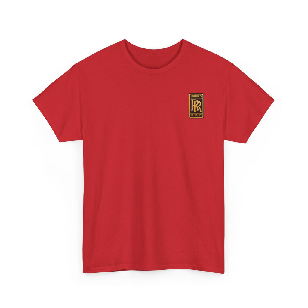 Rhodes Royalty Family Crest- Luxury Monogram T-Shirt — Small Chest Patch "RR"