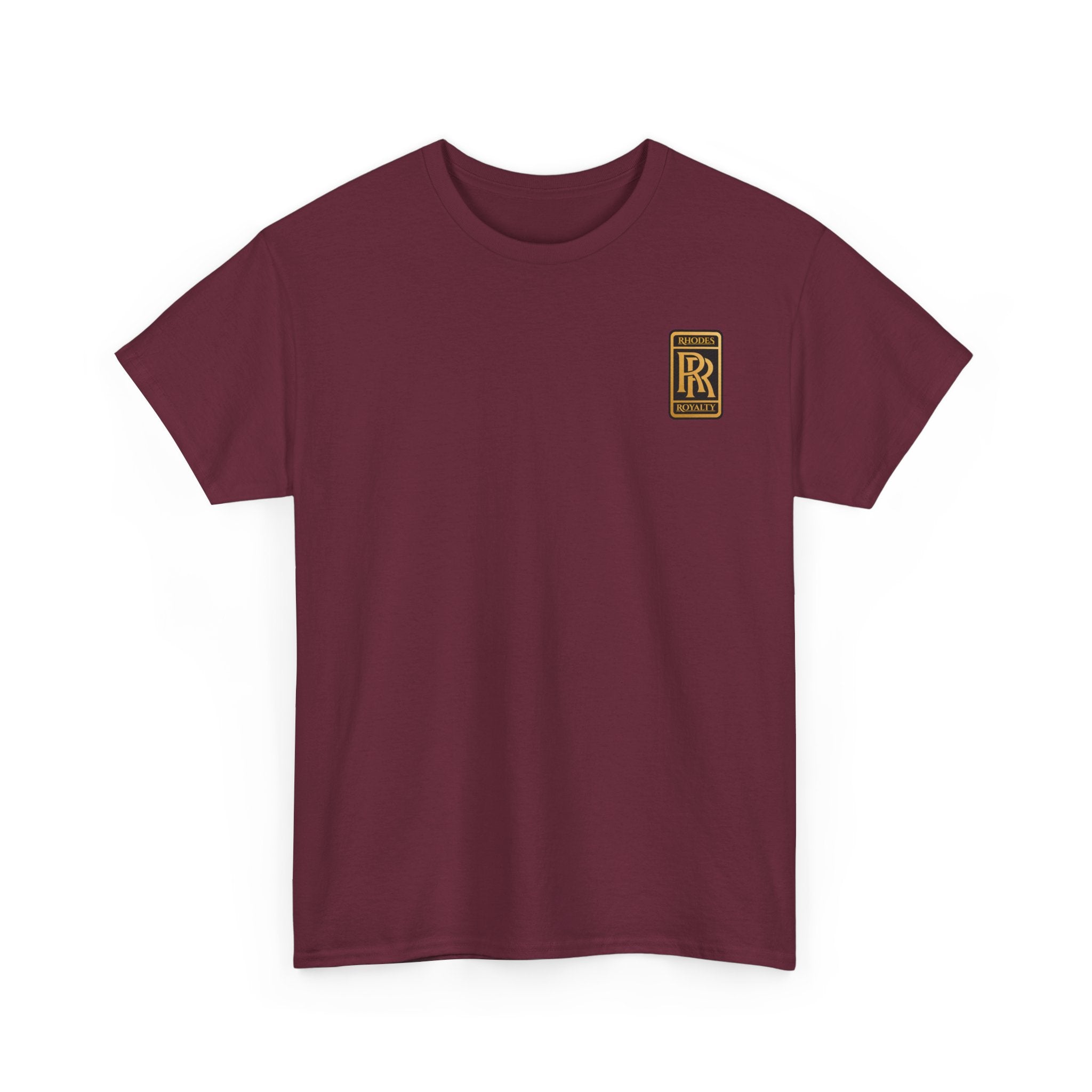 Rhodes Royalty Family Crest- Luxury Monogram T-Shirt — Small Chest Patch "RR"