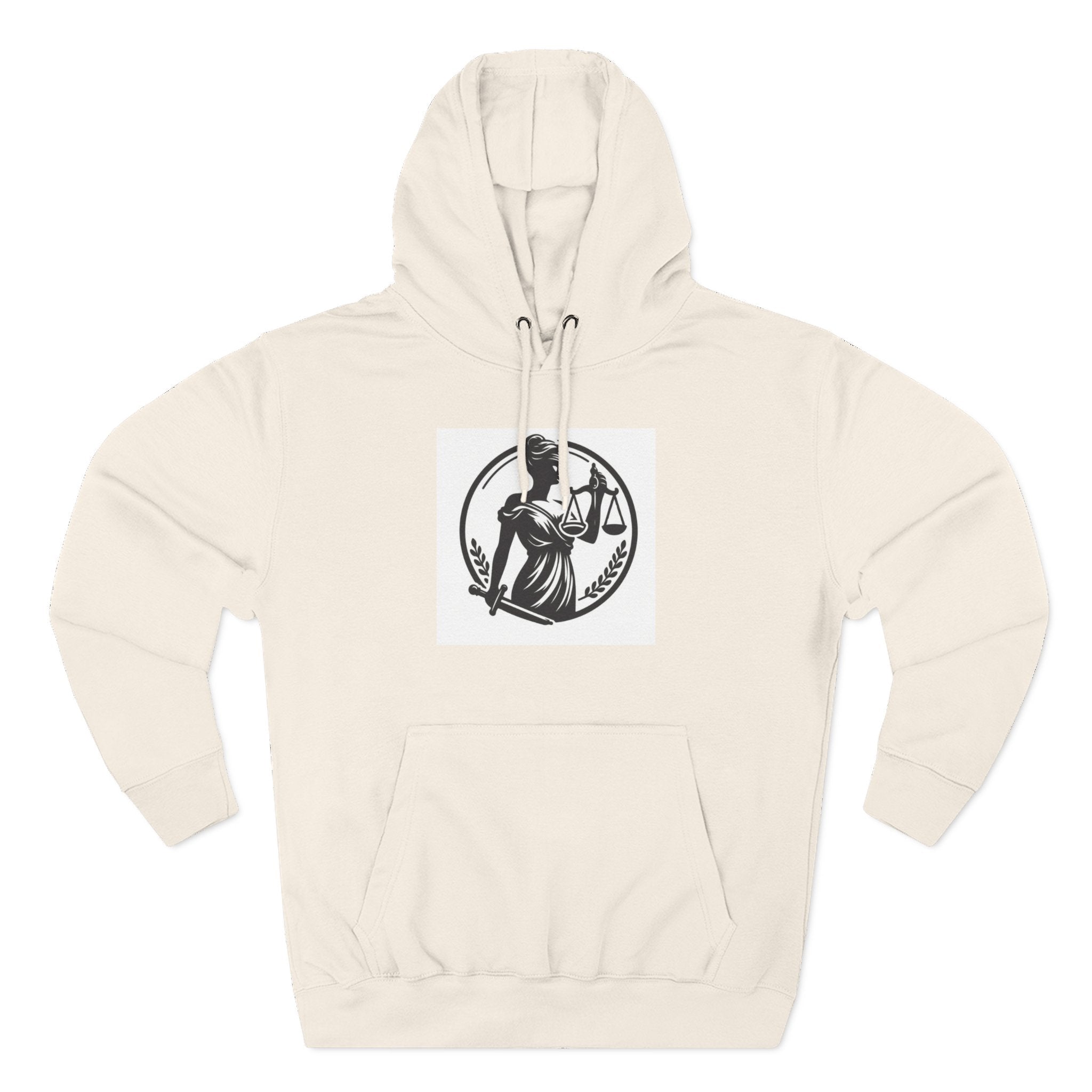 Lady Justice Scales Hoodie — Legal Lawyer Lawyerhood Emblem Sweatshirt