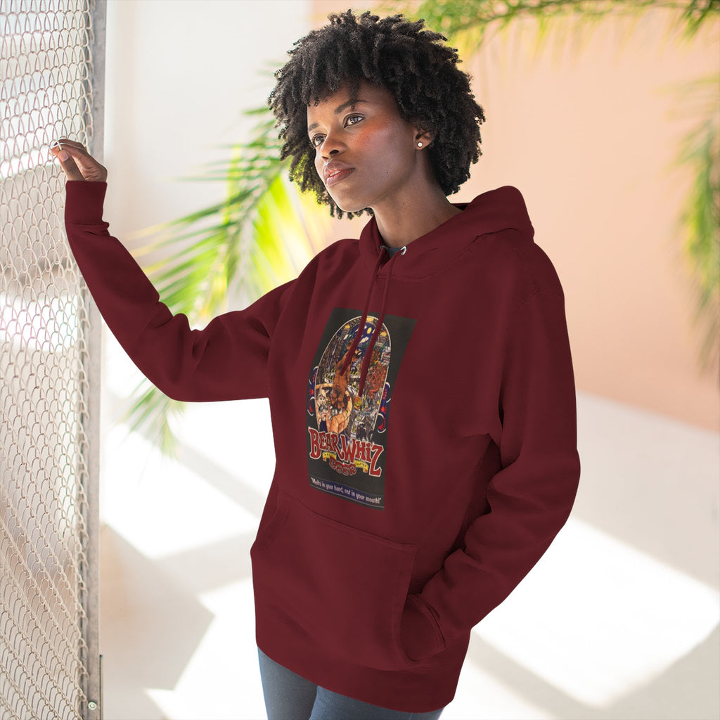 Bear Whiz Beer 3 Hoodie — 'Burning Jazz' Retro Concert Poster Fleece Hoodie