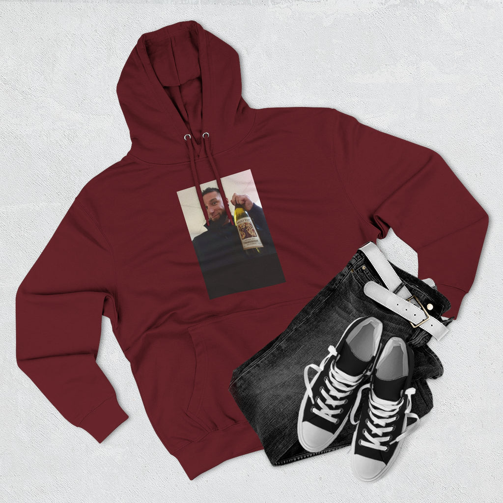 Shaun Says!      Three-Panel Fleece Hoodie – Vintage Photo Collage Printed Hoodie