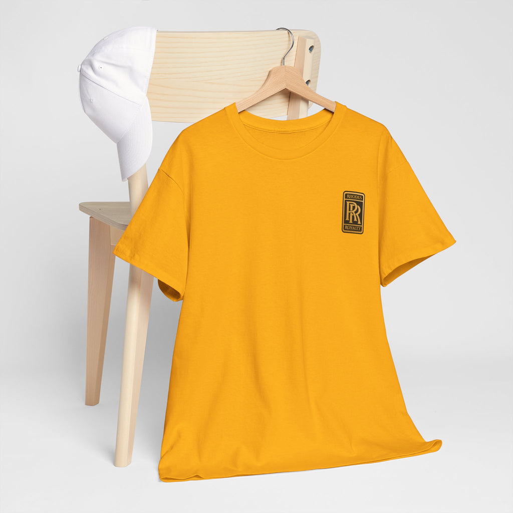 Rhodes Royalty Family Crest- Luxury Monogram T-Shirt — Small Chest Patch "RR"