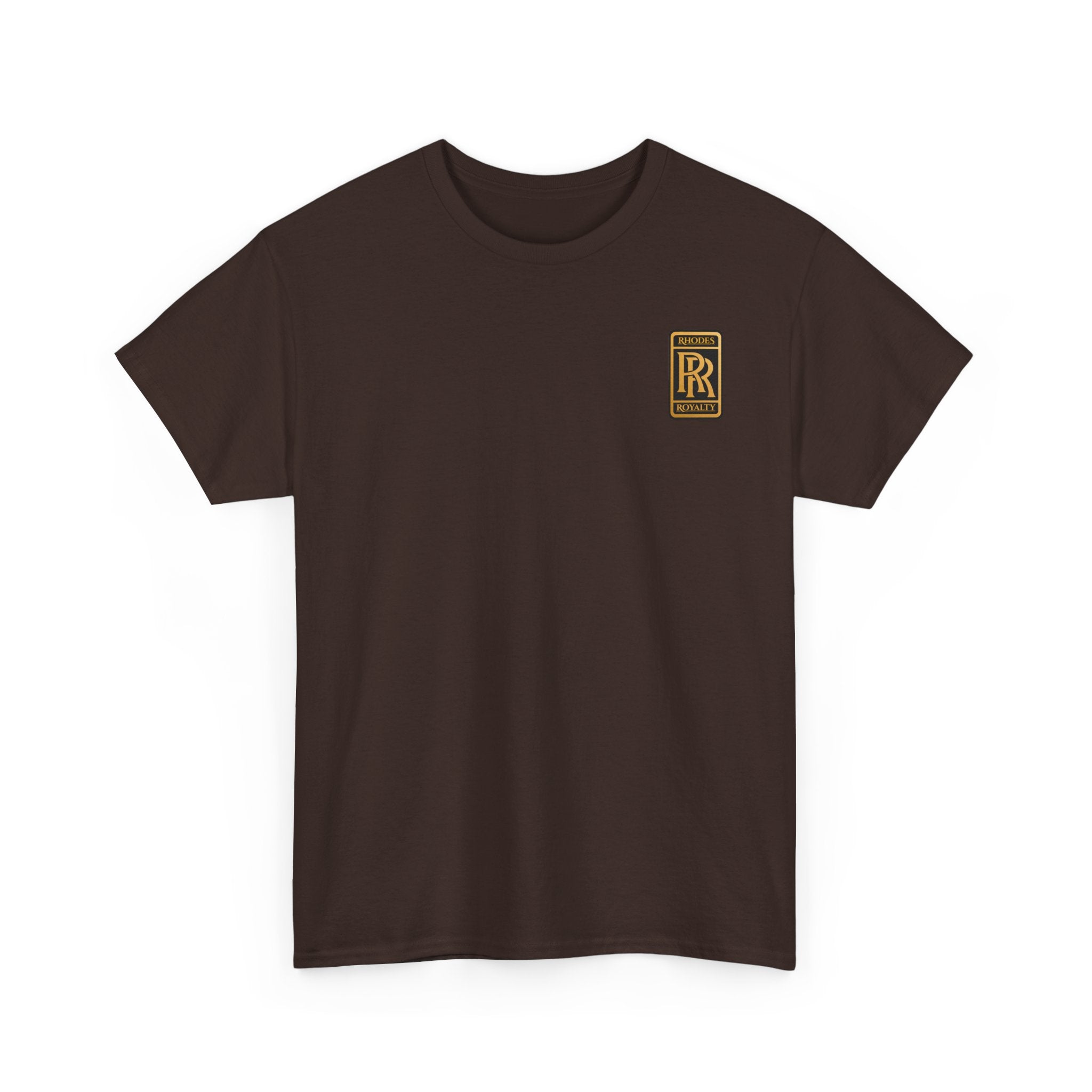 Rhodes Royalty Family Crest- Luxury Monogram T-Shirt — Small Chest Patch "RR"