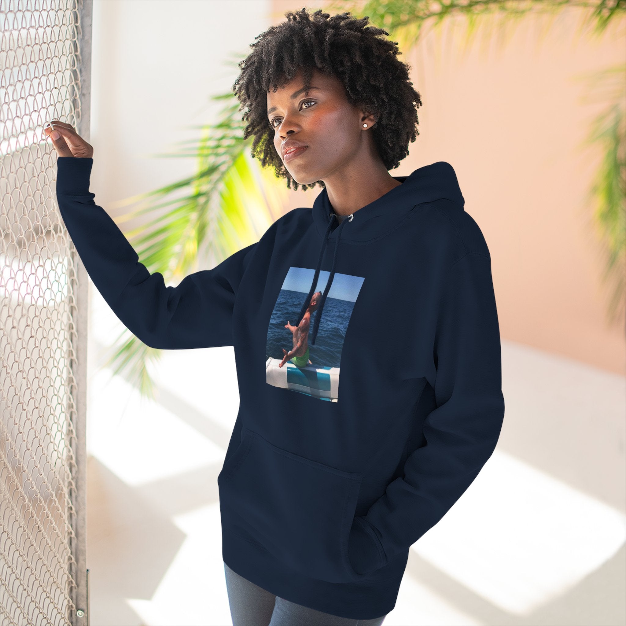 Fishy Out Of Water Hoodie — Ocean Boat Summer Vibes Fleece Pullover