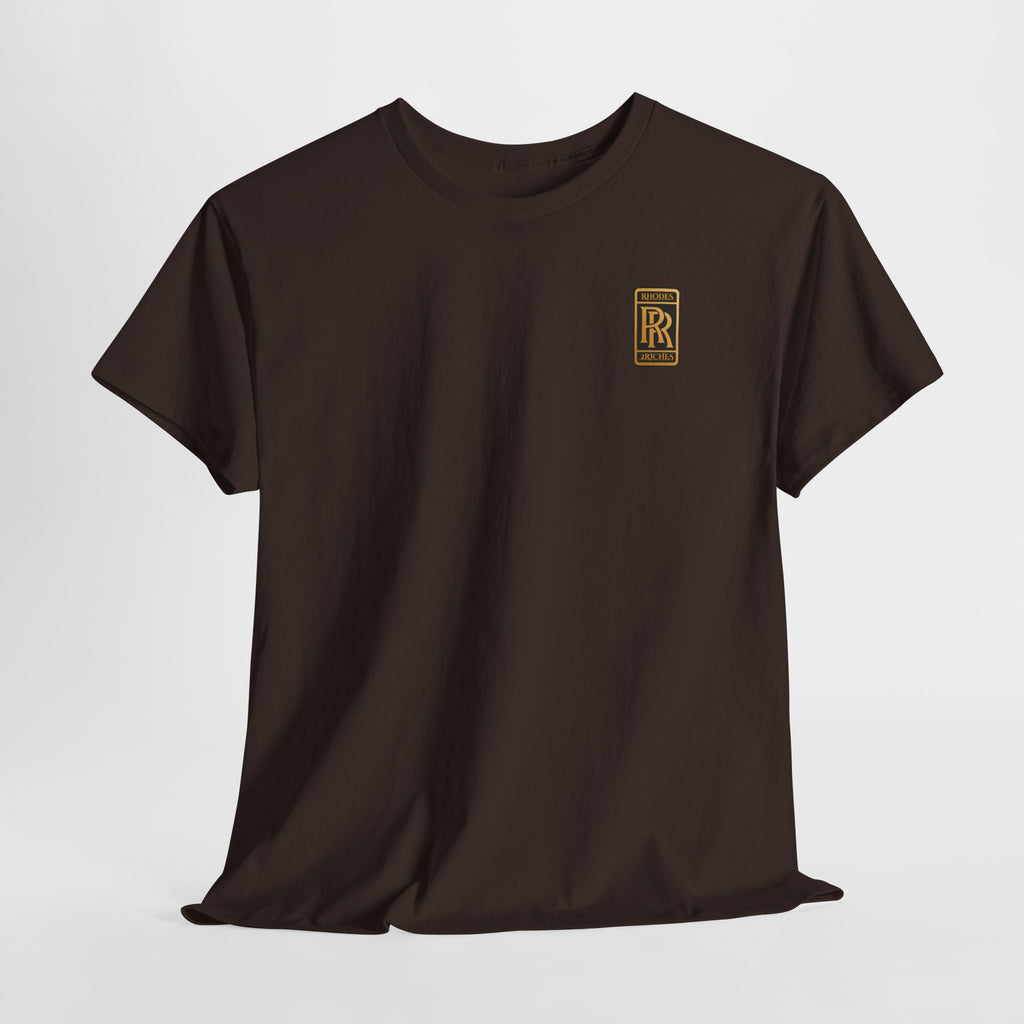 Rhodes 2 Riches Gold Family Crest Monogram Tee — Luxury RR Chest Patch T-Shirt