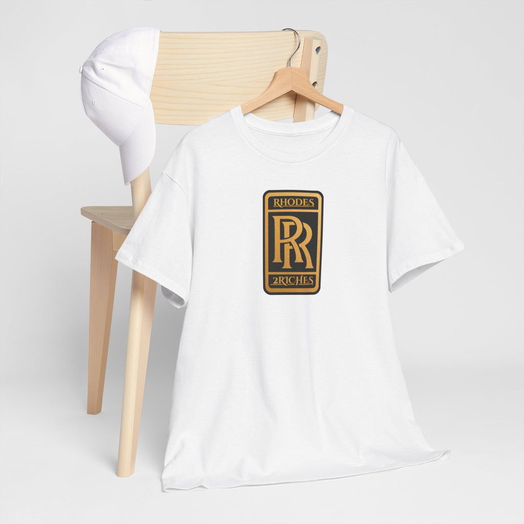 Rhodes 2 Riches Family Crest - Luxury Monogram Tee — 'RR' Rhodes & Riches Crest Cotton T-Shirt