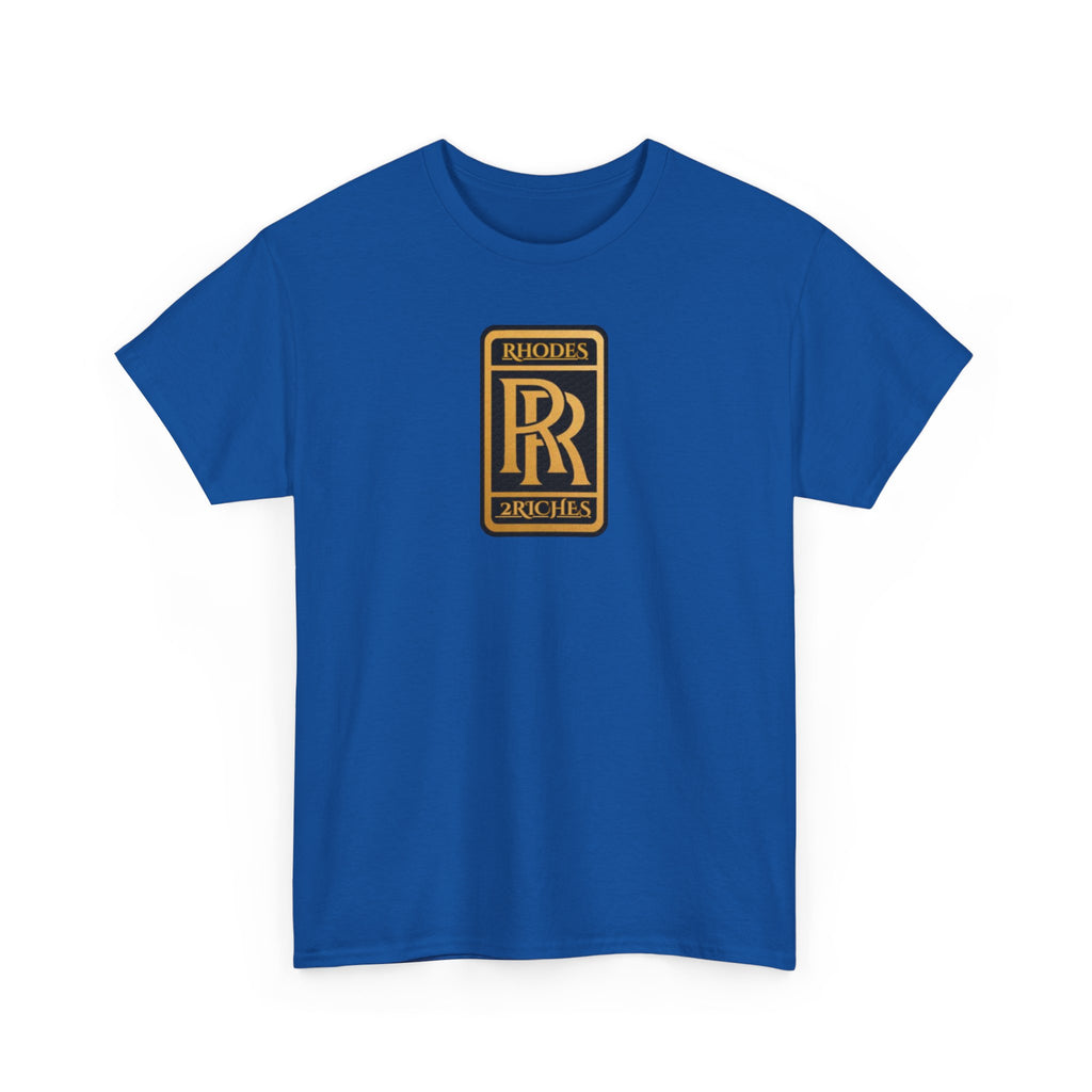 Rhodes 2 Riches Family Crest - Luxury Monogram Tee — 'RR' Rhodes & Riches Crest Cotton T-Shirt