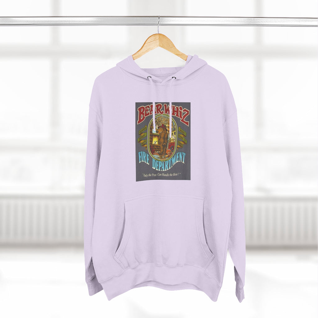 Bear Whiz Fire Department Hoodie — Vintage Bear Whiz Three-Panel Design
