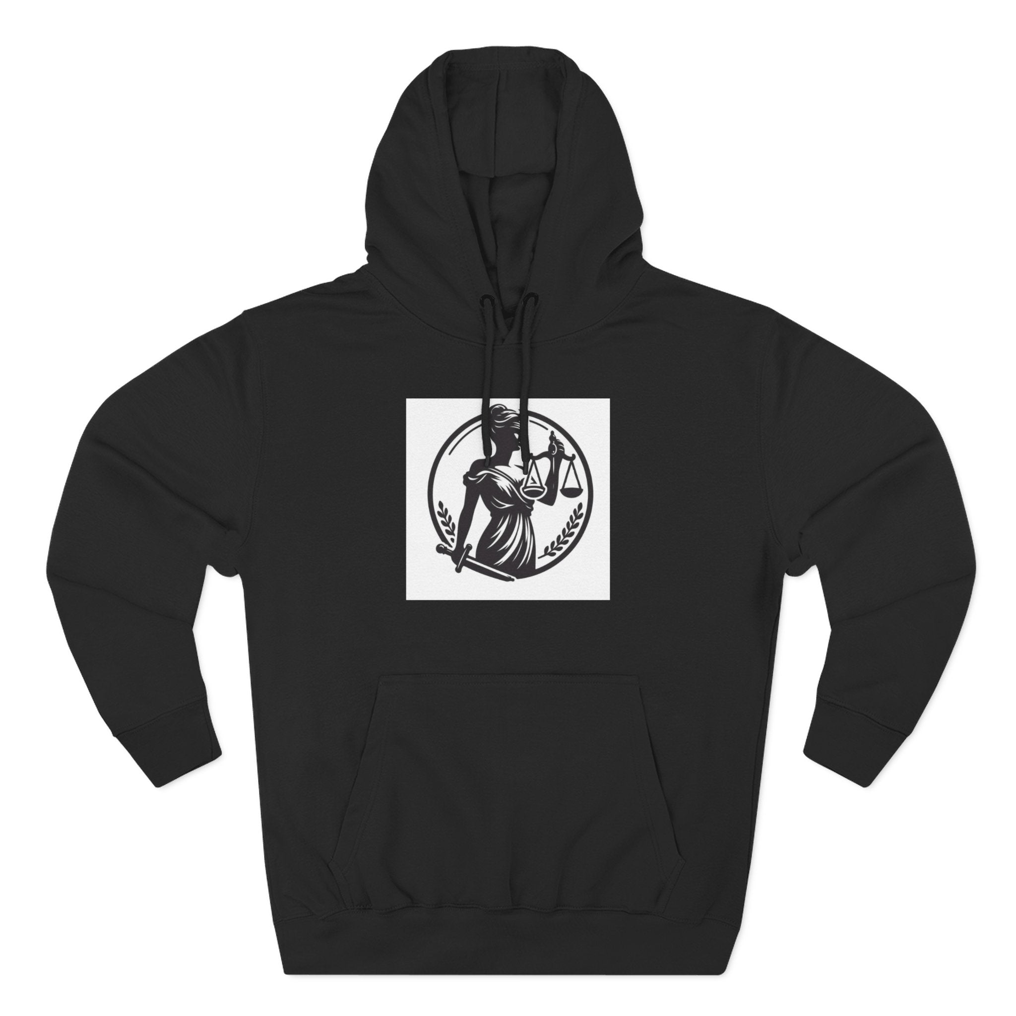 Lady Justice Scales Hoodie — Legal Lawyer Lawyerhood Emblem Sweatshirt