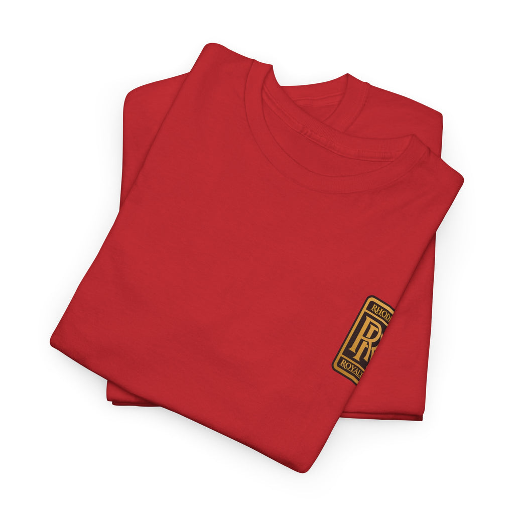 Rhodes Royalty Family Crest- Luxury Monogram T-Shirt — Small Chest Patch "RR"