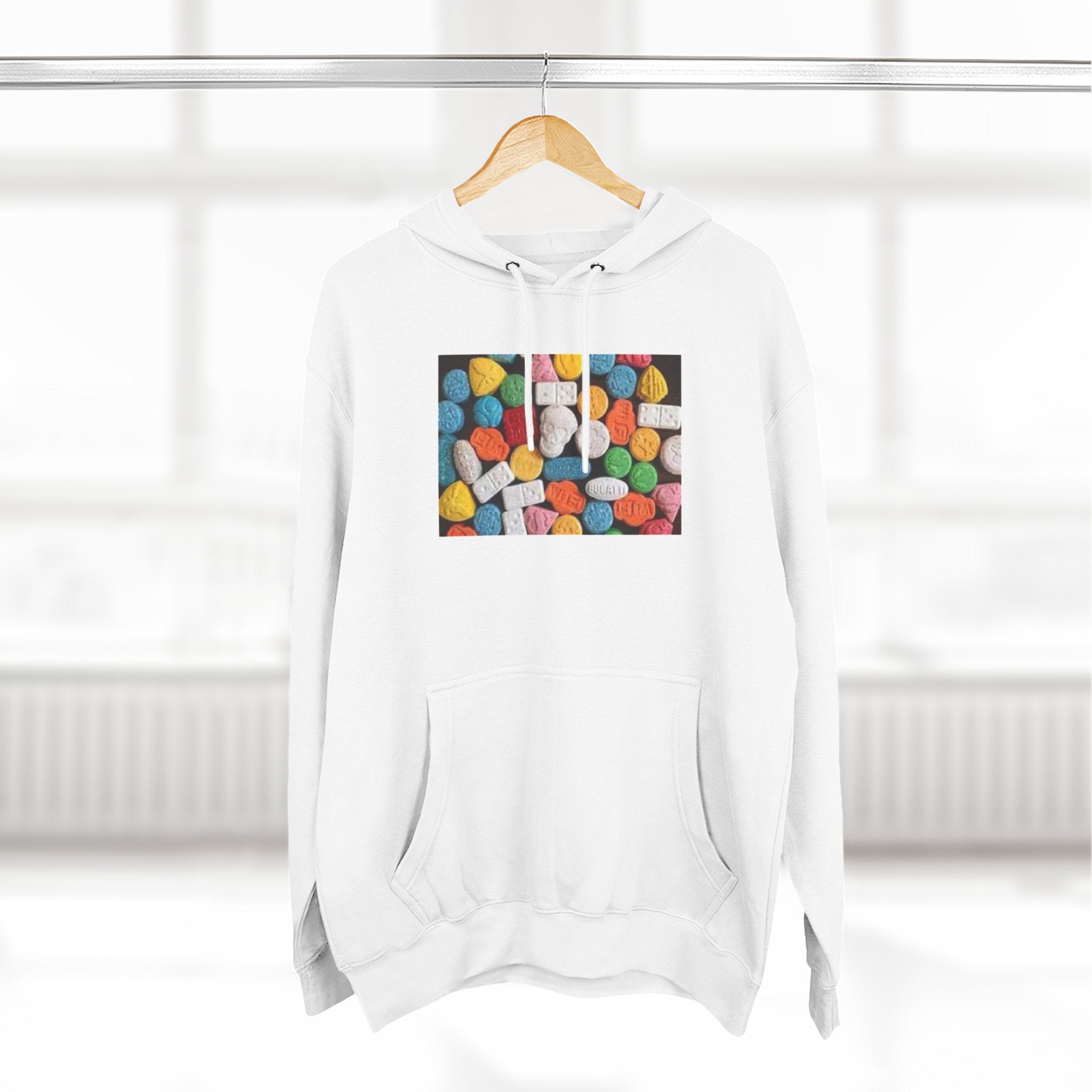 Candy Confetti Hoodie — Colorful Candy Pattern Fleece Pullover