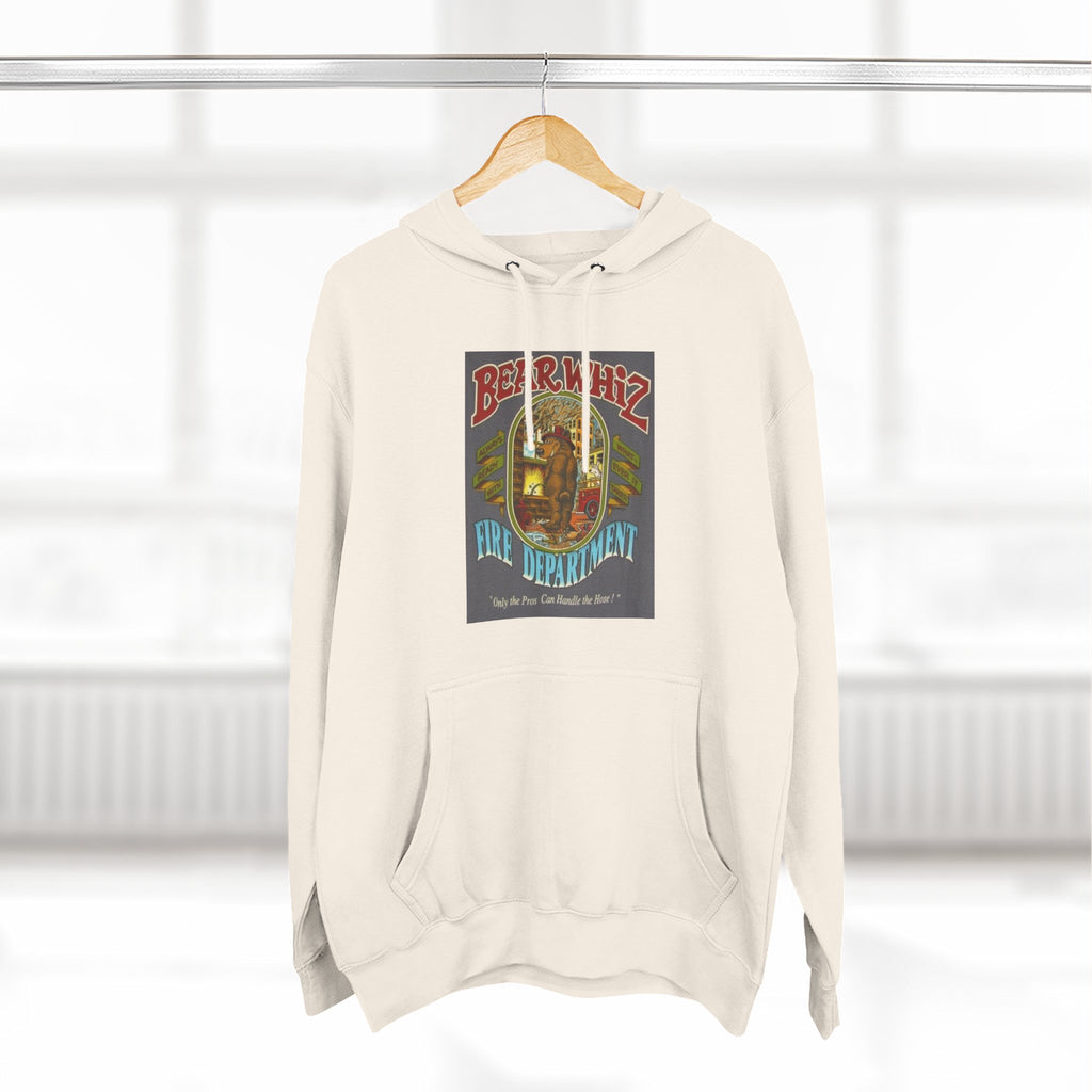 Bear Whiz Fire Department Hoodie — Vintage Bear Whiz Three-Panel Design