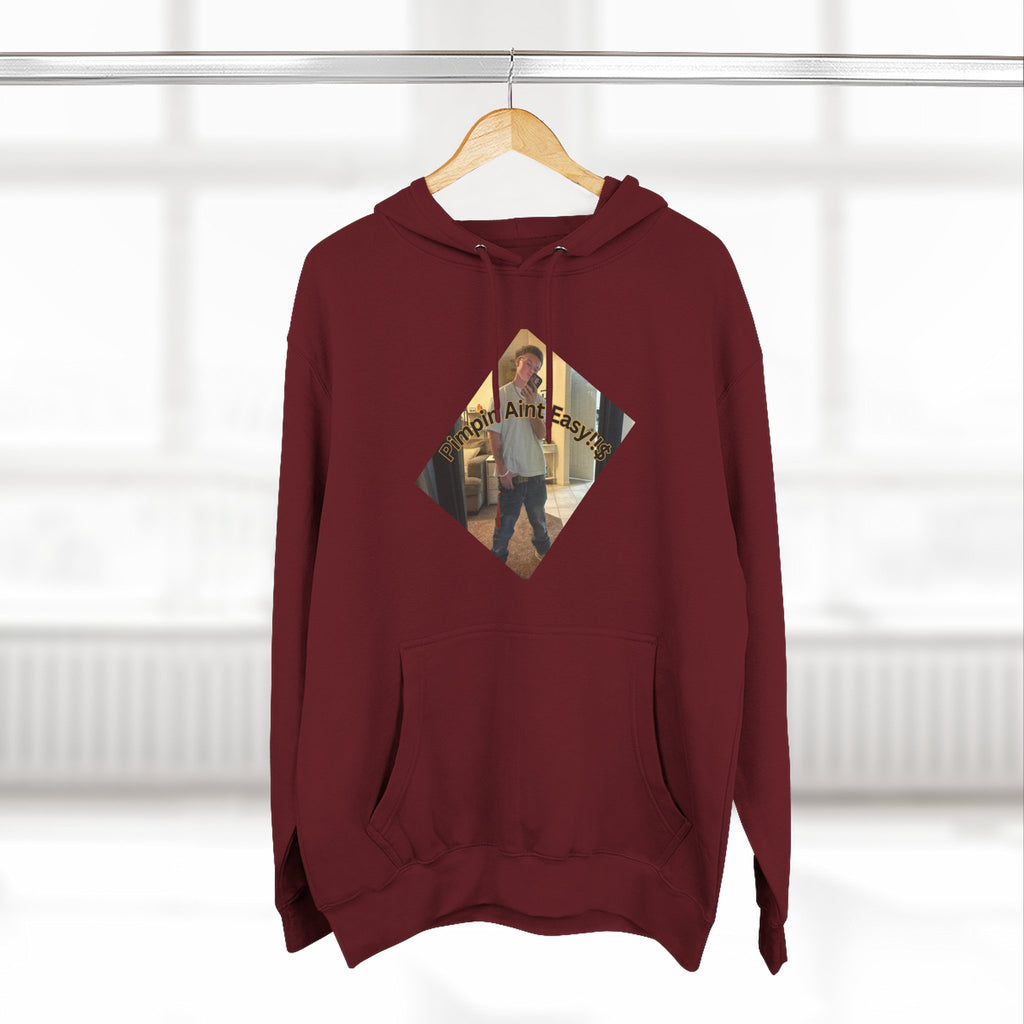 Pimpin Aint Easy (Ryder or Die Style)   Three-Panel Fleece Hoodie — Cozy Diamond Photo Graphic Pullover