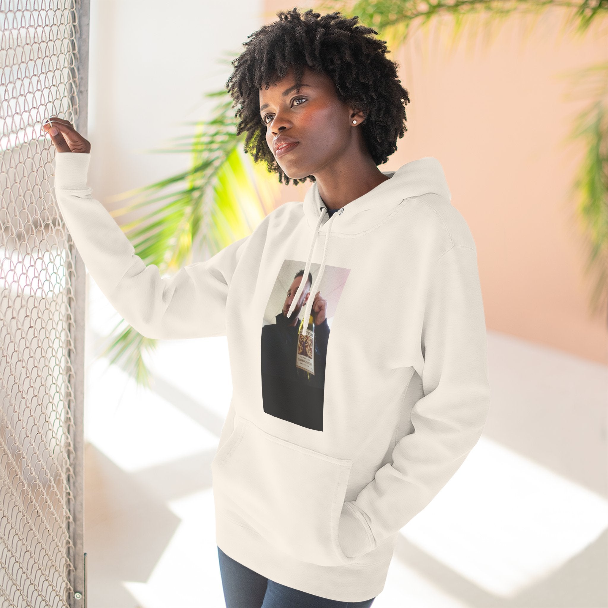Shaun Says!      Three-Panel Fleece Hoodie – Vintage Photo Collage Printed Hoodie