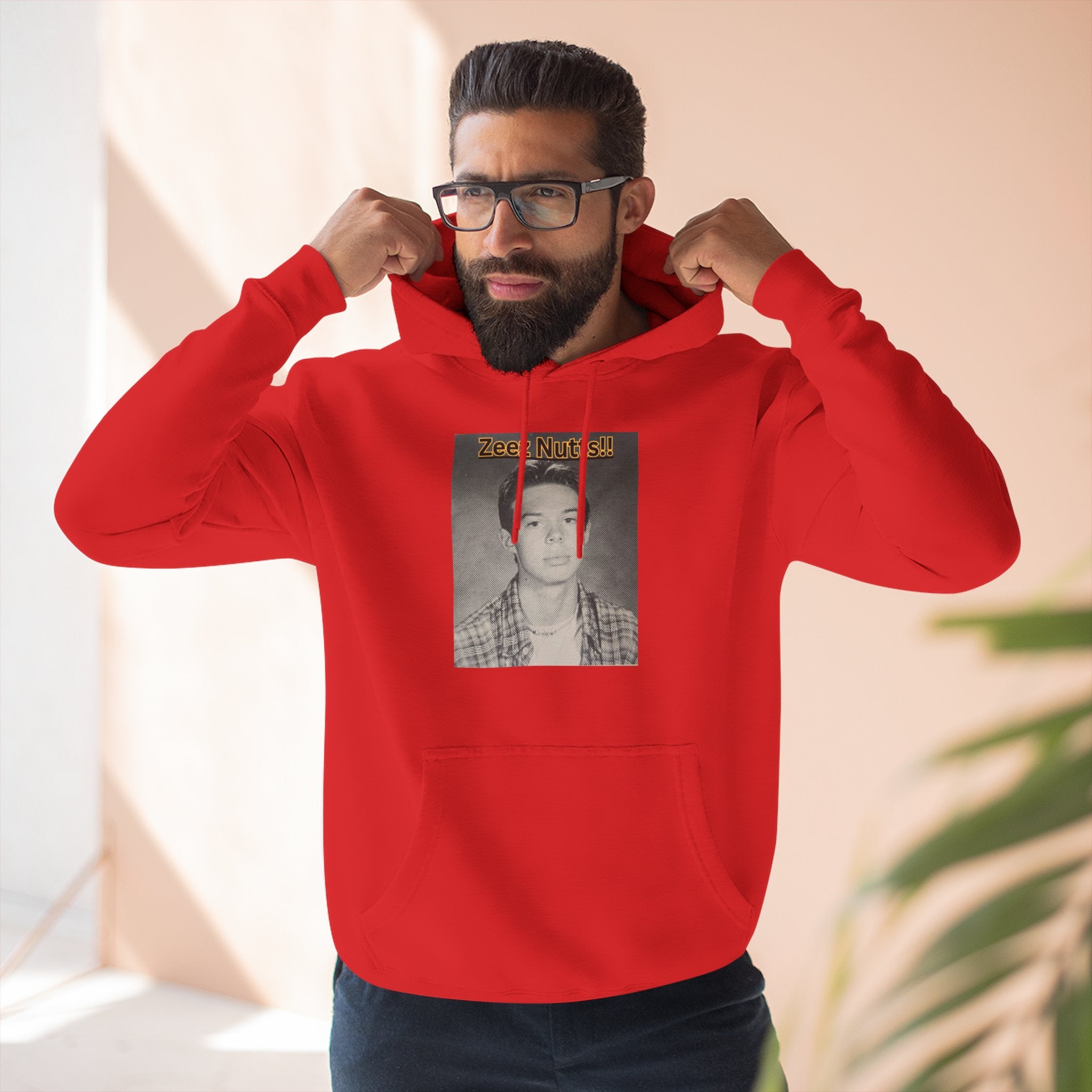 Zee'z Nutts!!   Vintage Portrait Hoodie — 'ZeeNutty' Photo Graphic Pullover