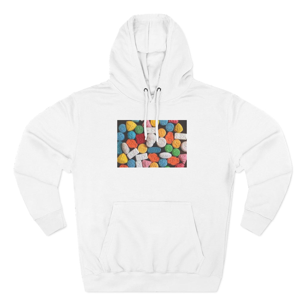Candy Confetti Hoodie — Colorful Candy Pattern Fleece Pullover