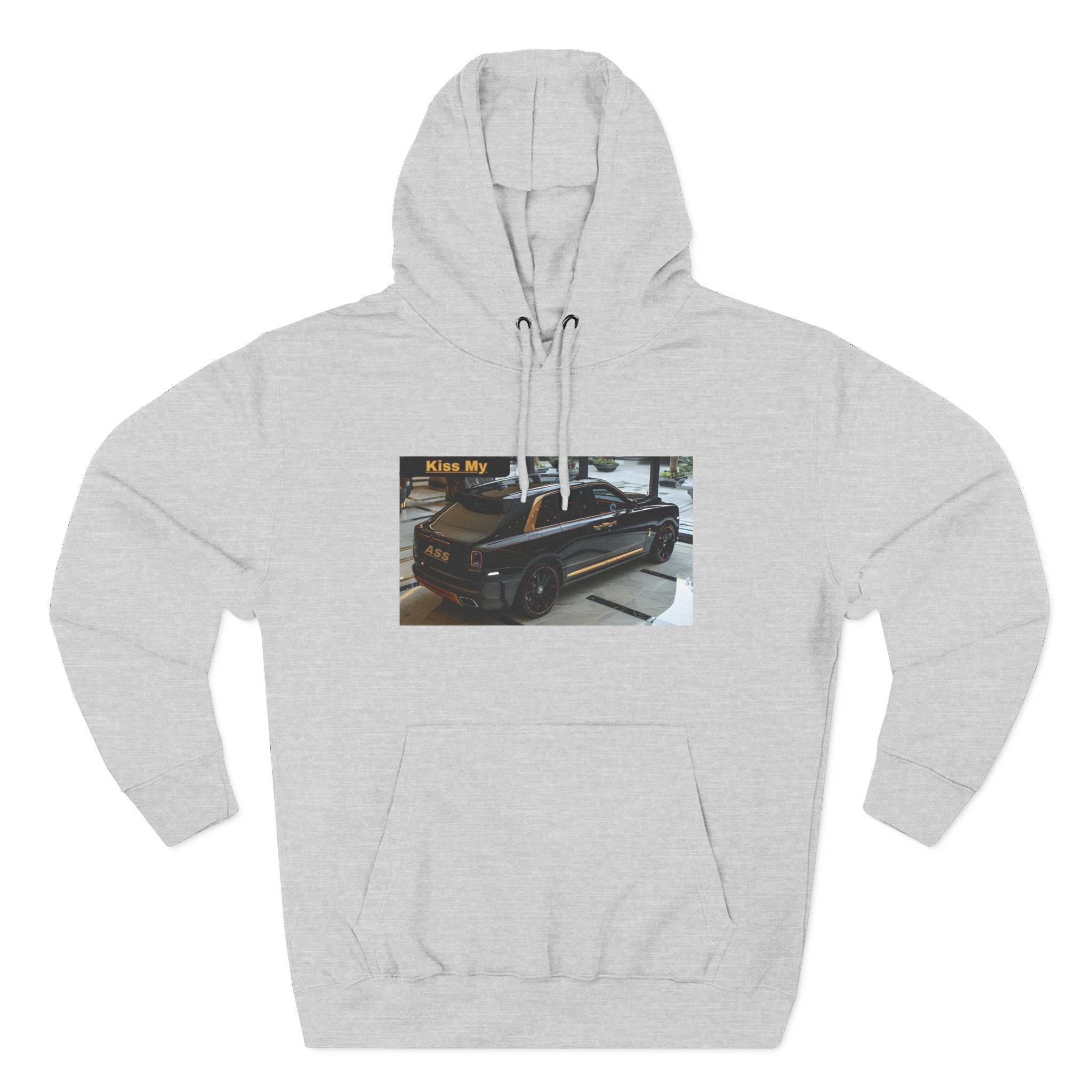 Kiss MY  License plate SUV Hoodie — Vintage Black Muscle Car Graphic Pullover