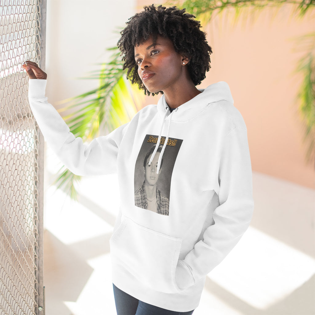 Zee'z Nutts!!   Vintage Portrait Hoodie — 'ZeeNutty' Photo Graphic Pullover