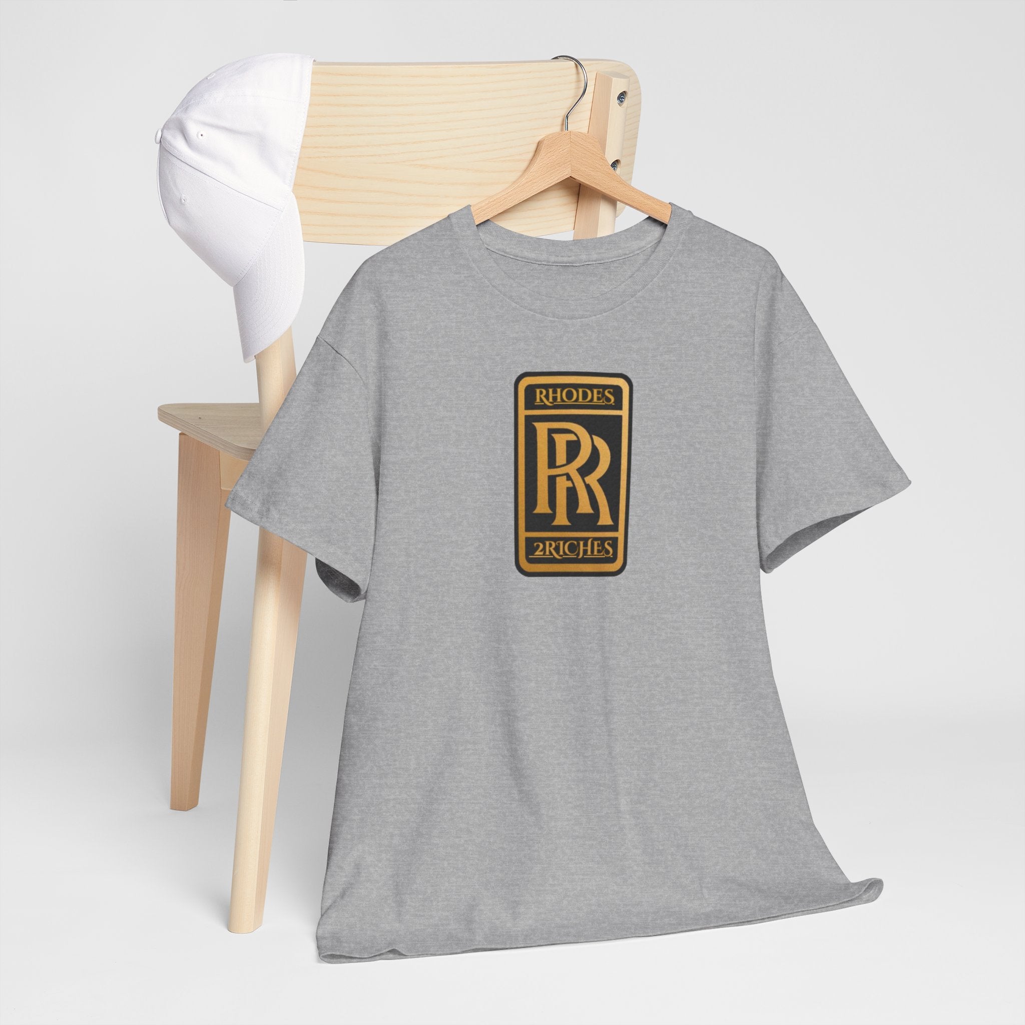 Rhodes 2 Riches Family Crest - Luxury Monogram Tee — 'RR' Rhodes & Riches Crest Cotton T-Shirt