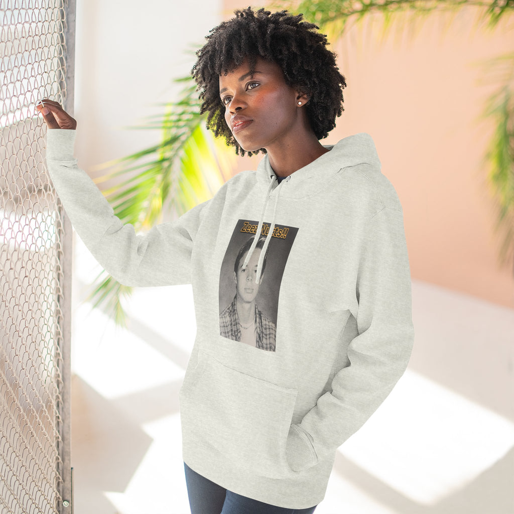 Zee'z Nutts!!   Vintage Portrait Hoodie — 'ZeeNutty' Photo Graphic Pullover