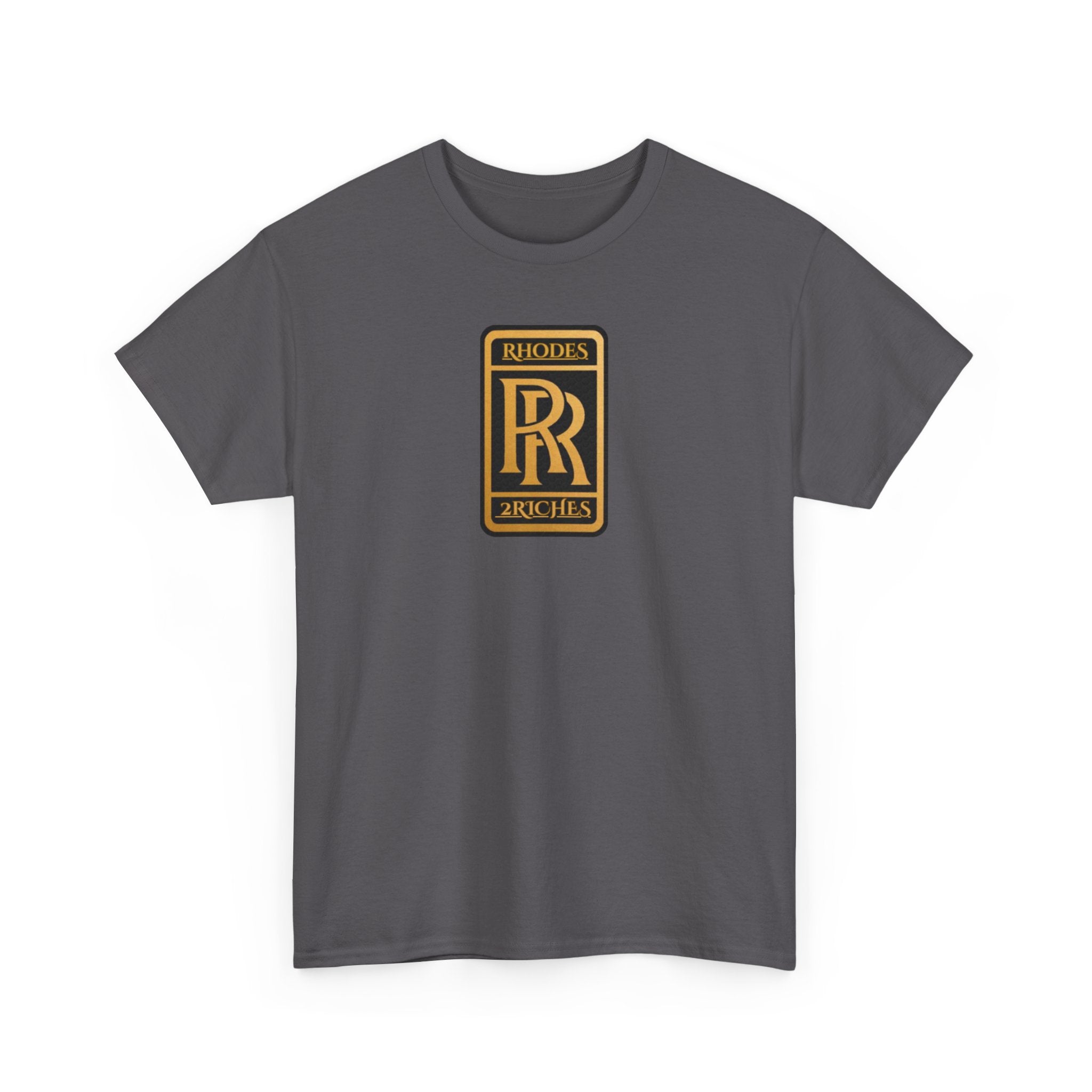 Rhodes 2 Riches Family Crest - Luxury Monogram Tee — 'RR' Rhodes & Riches Crest Cotton T-Shirt
