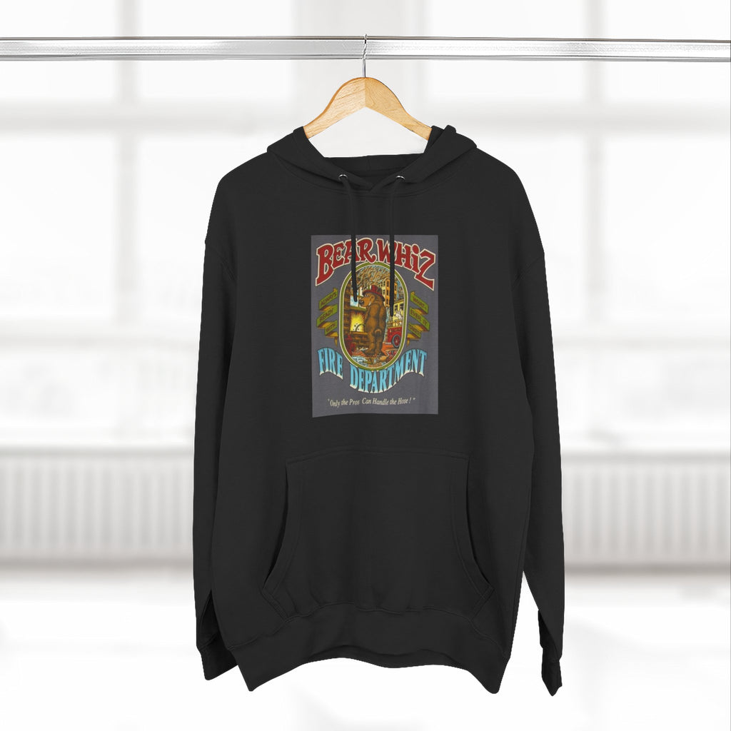 Bear Whiz Fire Department Hoodie — Vintage Bear Whiz Three-Panel Design