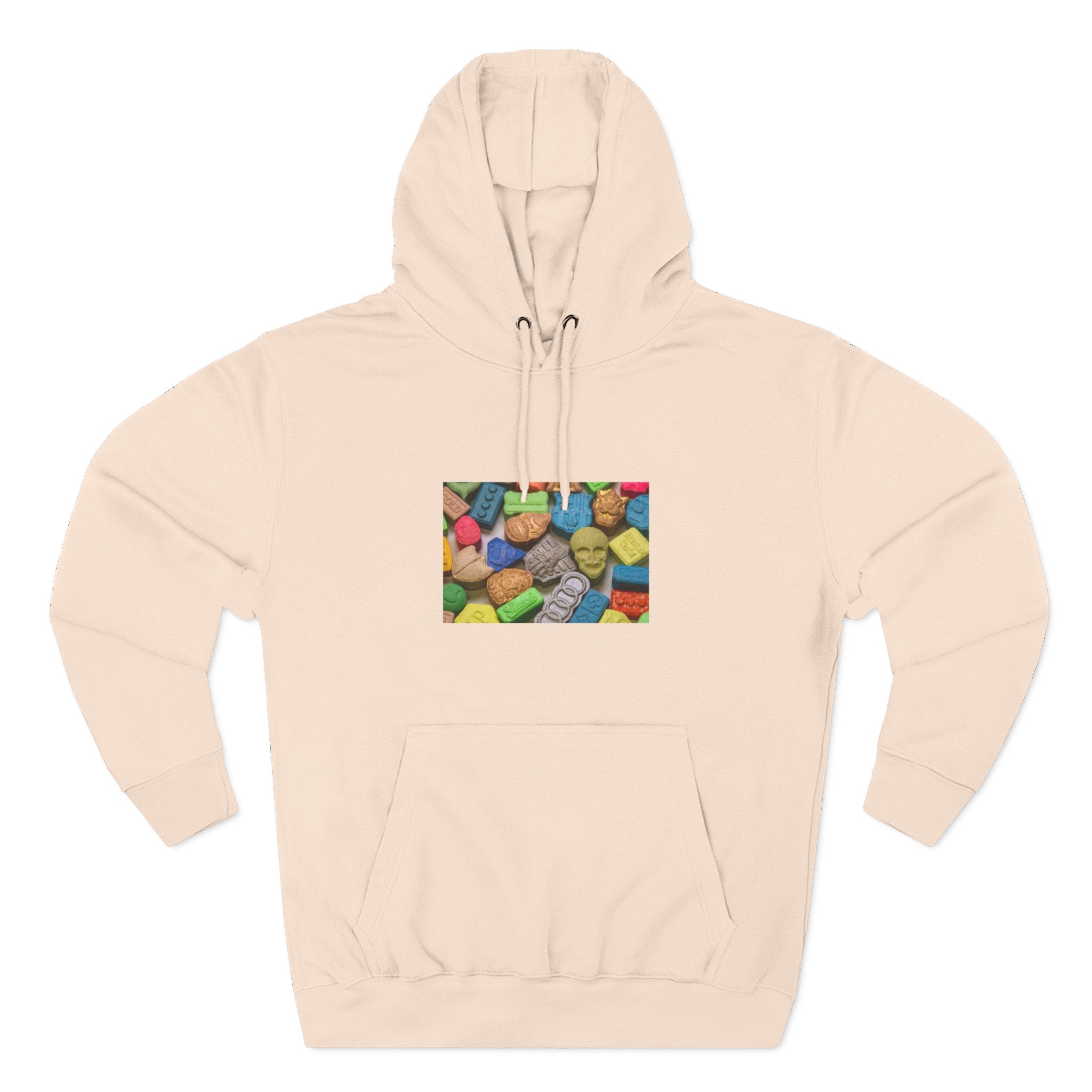 Candy Collage Hoodie — Colorful Retro Candy Graphic Pullover