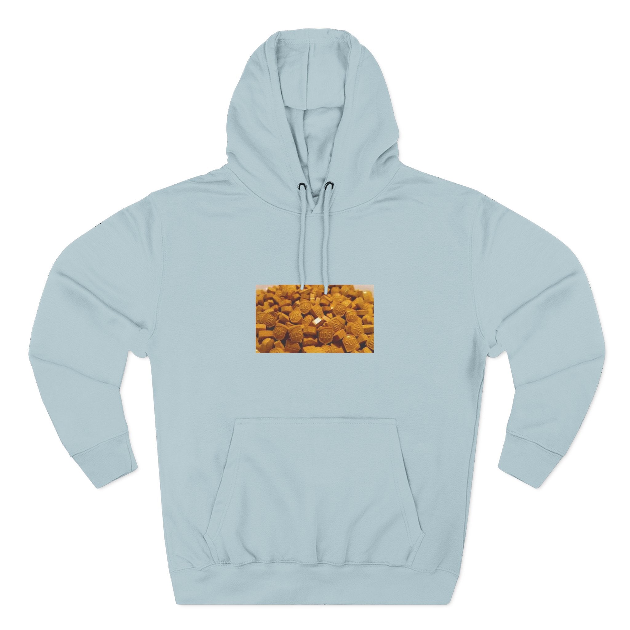 UPS Delivery Hoodie — Golden Nugget Pattern Chest Print Fleece Hoodie