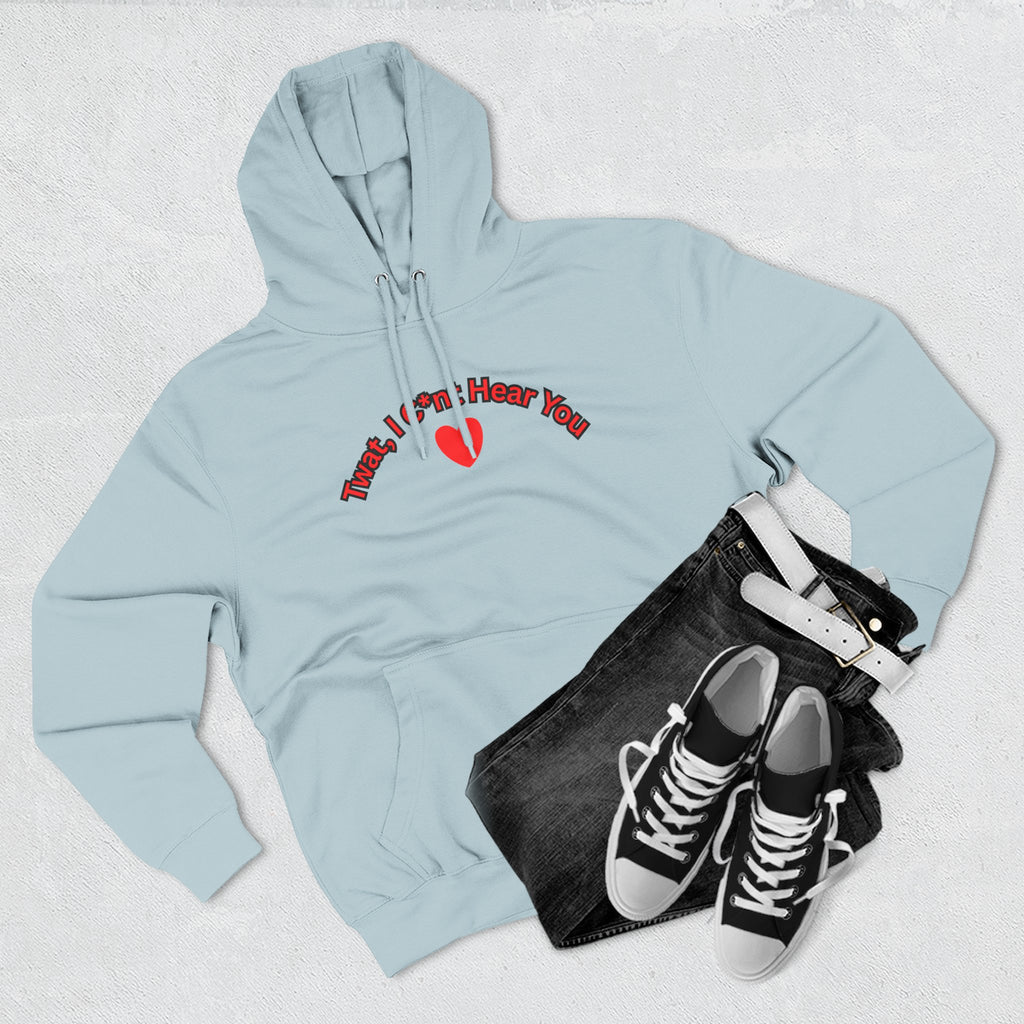 I cunt hear you 2 Three-Panel Fleece Hoodie