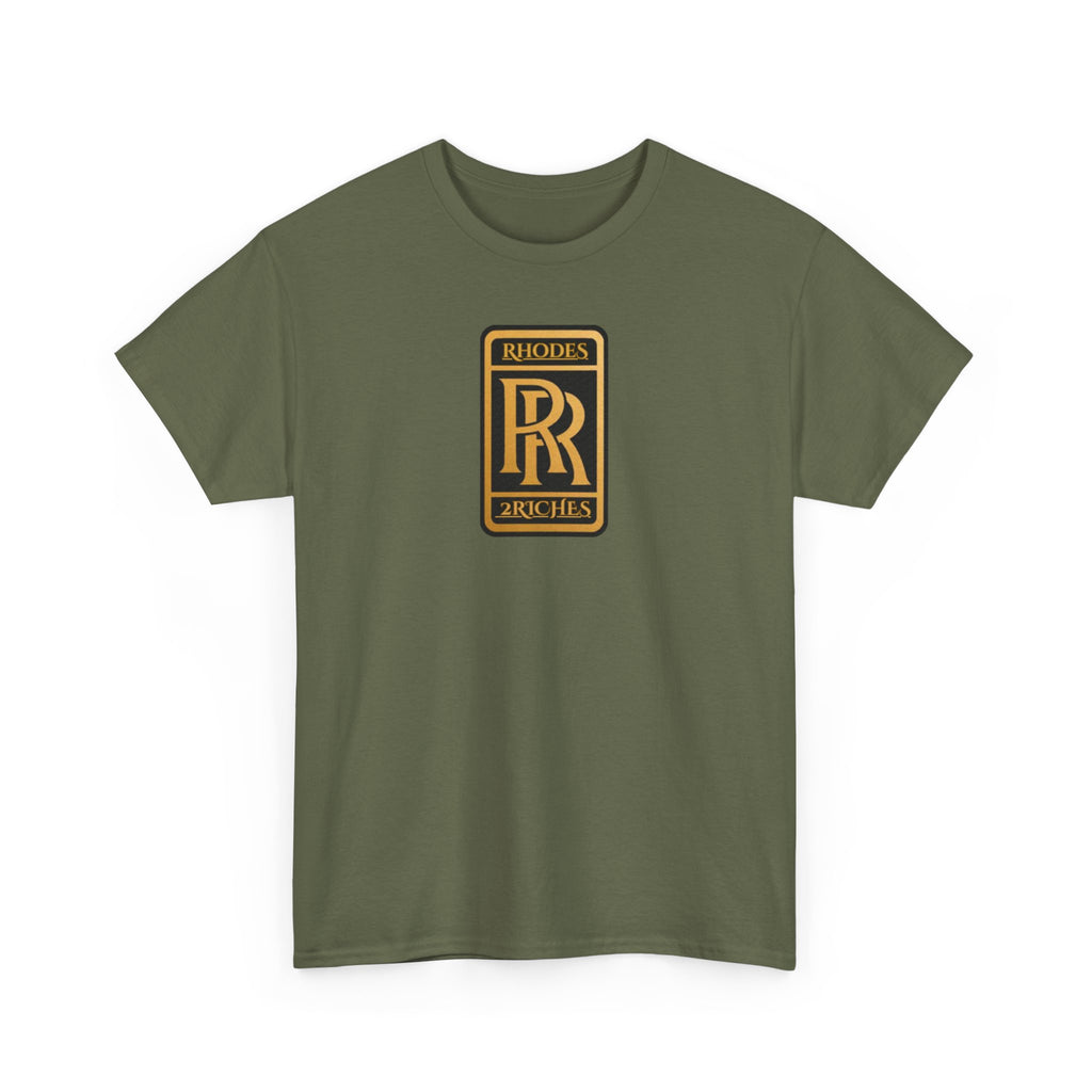 Rhodes 2 Riches Family Crest - Luxury Monogram Tee — 'RR' Rhodes & Riches Crest Cotton T-Shirt