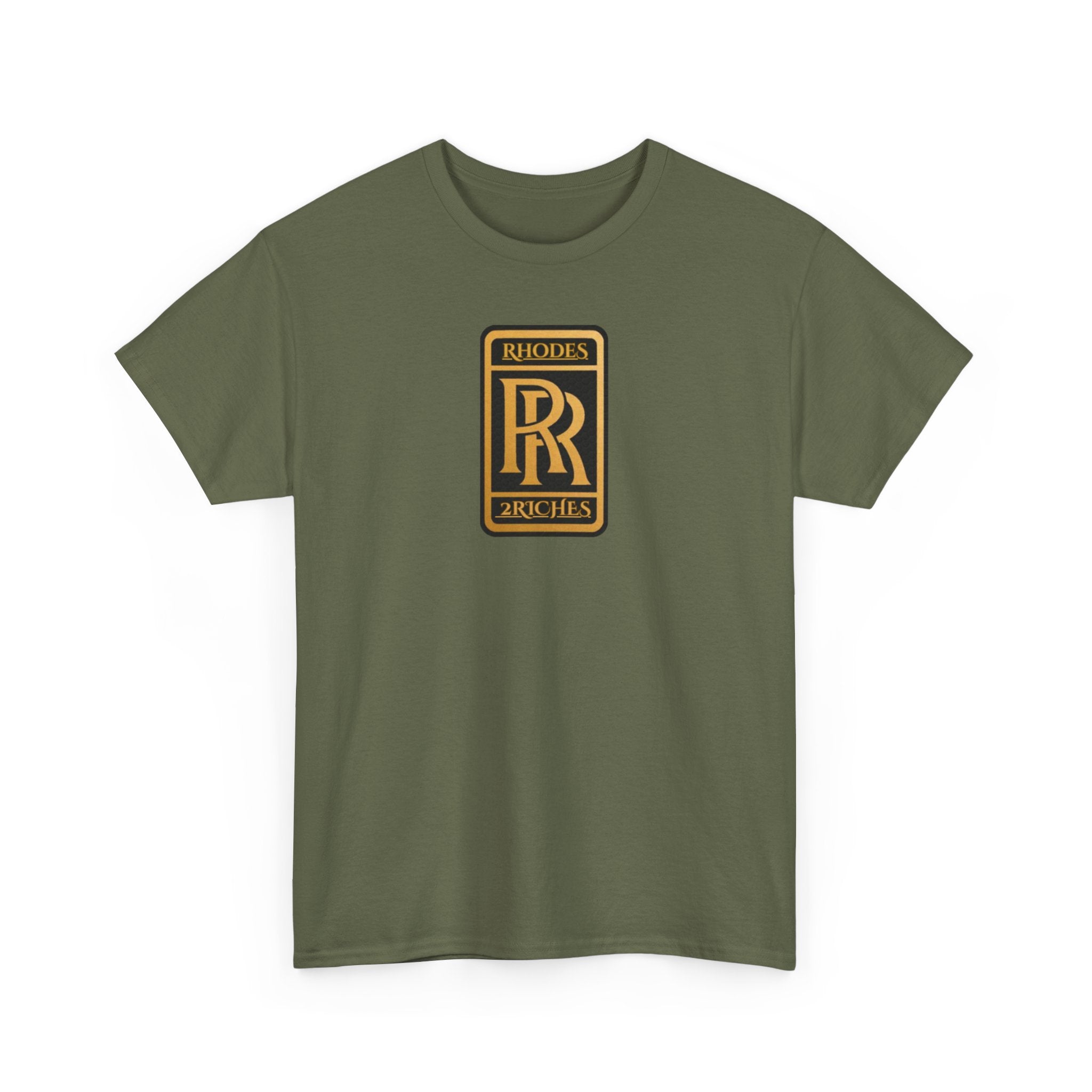 Rhodes 2 Riches Family Crest - Luxury Monogram Tee — 'RR' Rhodes & Riches Crest Cotton T-Shirt