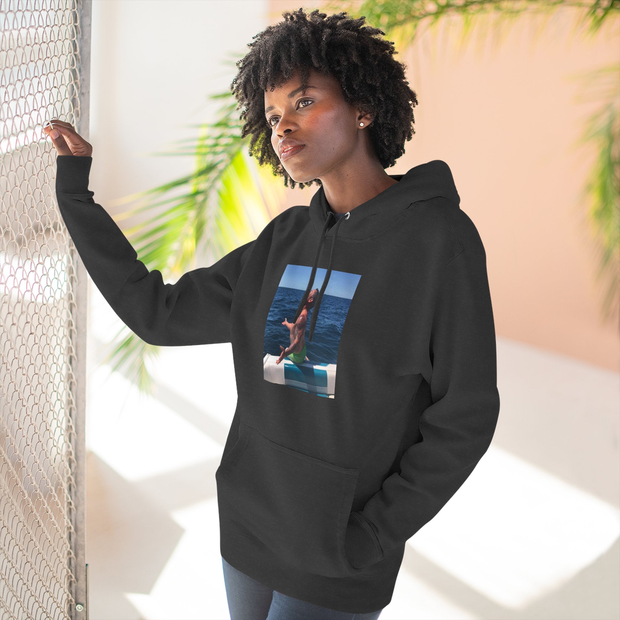 Fishy Out Of Water Hoodie — Ocean Boat Summer Vibes Fleece Pullover