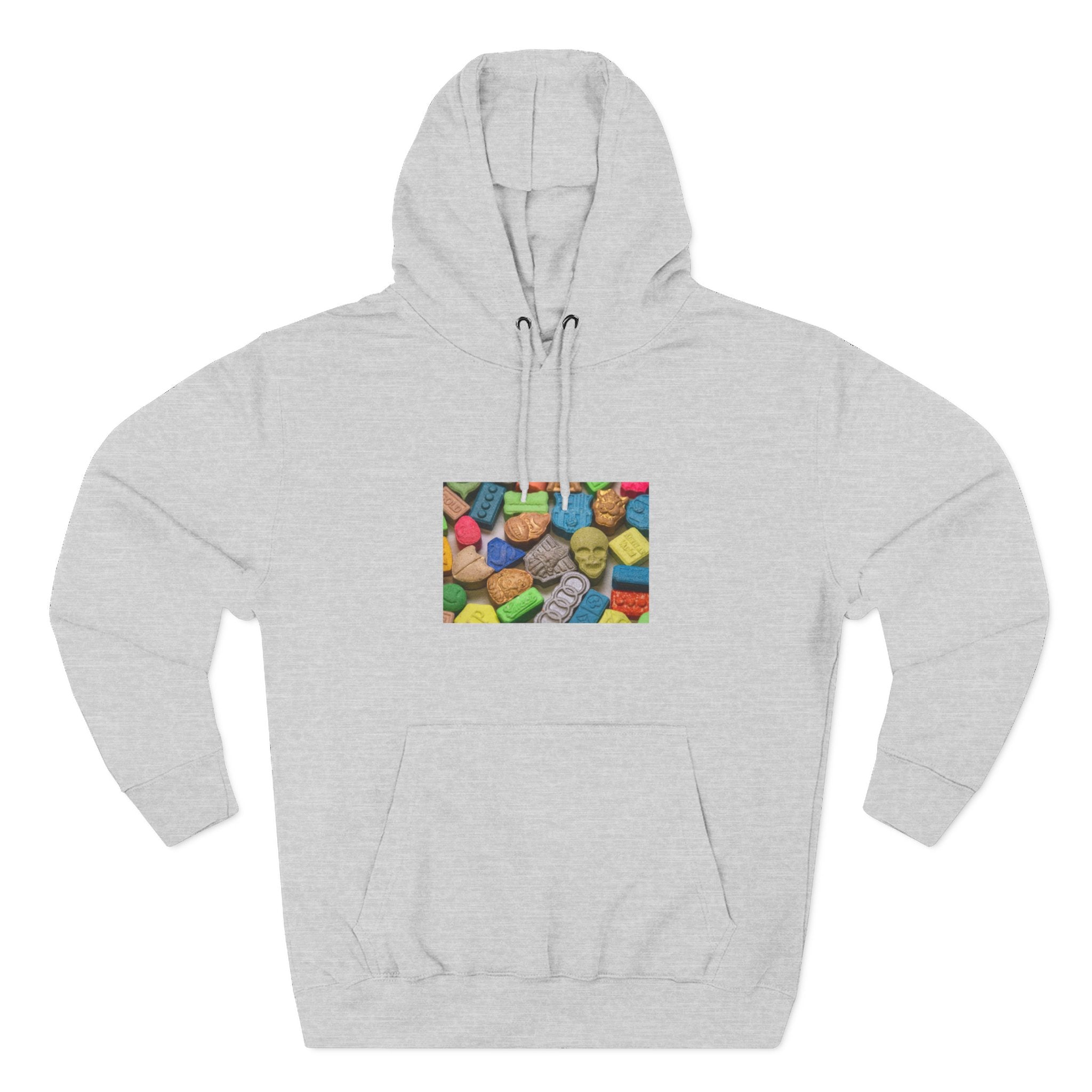 Candy Collage Hoodie — Colorful Retro Candy Graphic Pullover