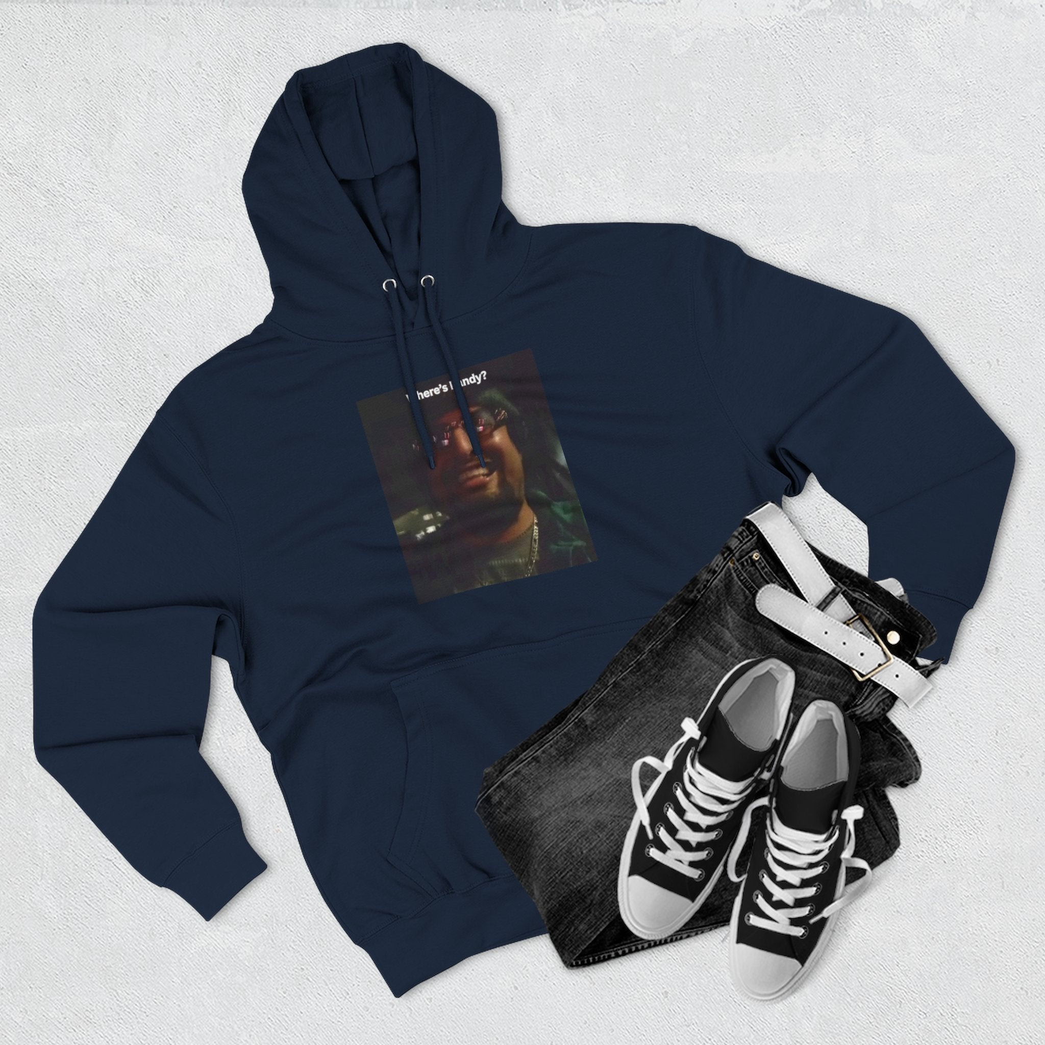 Wheres Randy Vintage Hoodie — Retro Mood Graphic Pullover
