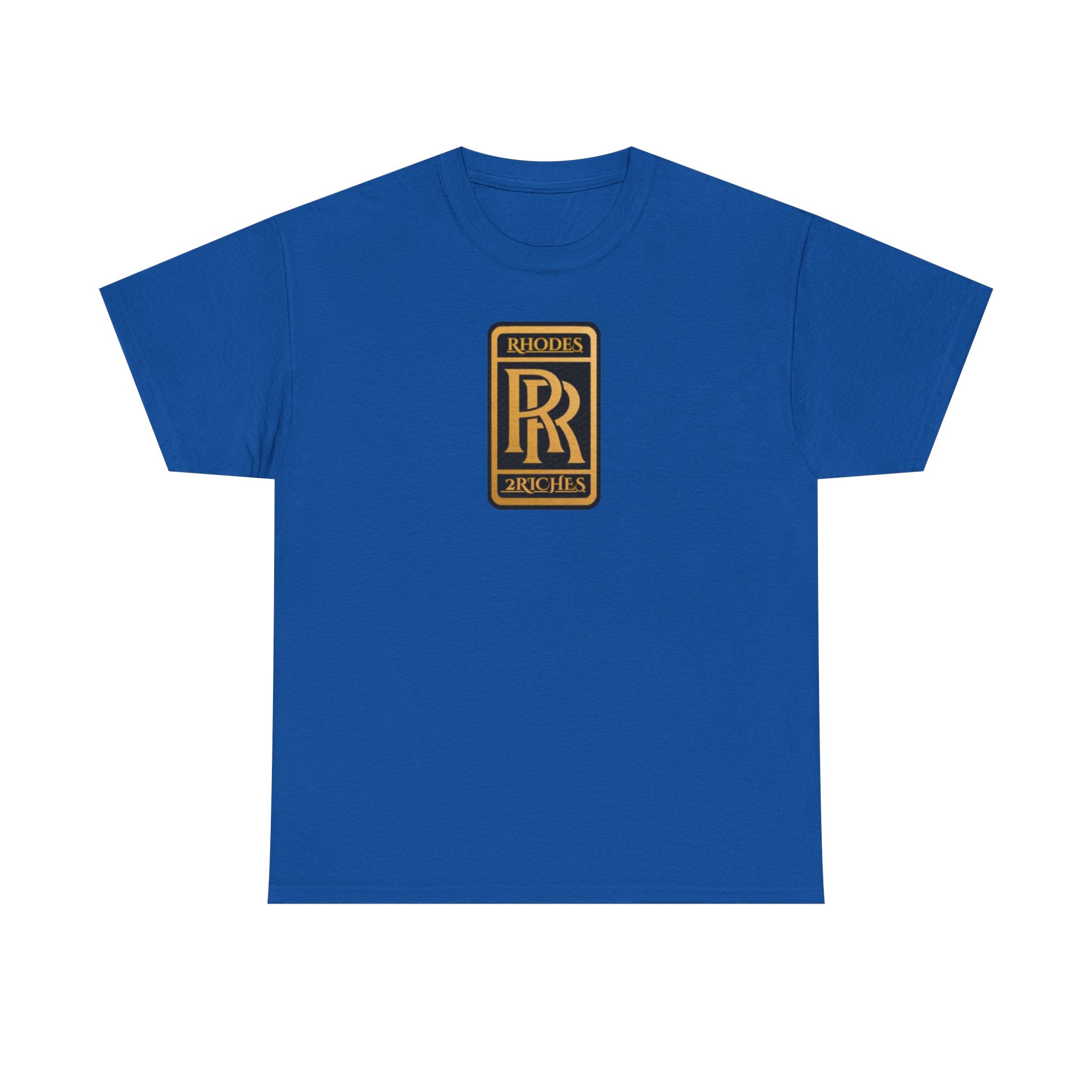 Rhodes 2 Riches Family Crest - Luxury Monogram Tee — 'RR' Rhodes & Riches Crest Cotton T-Shirt