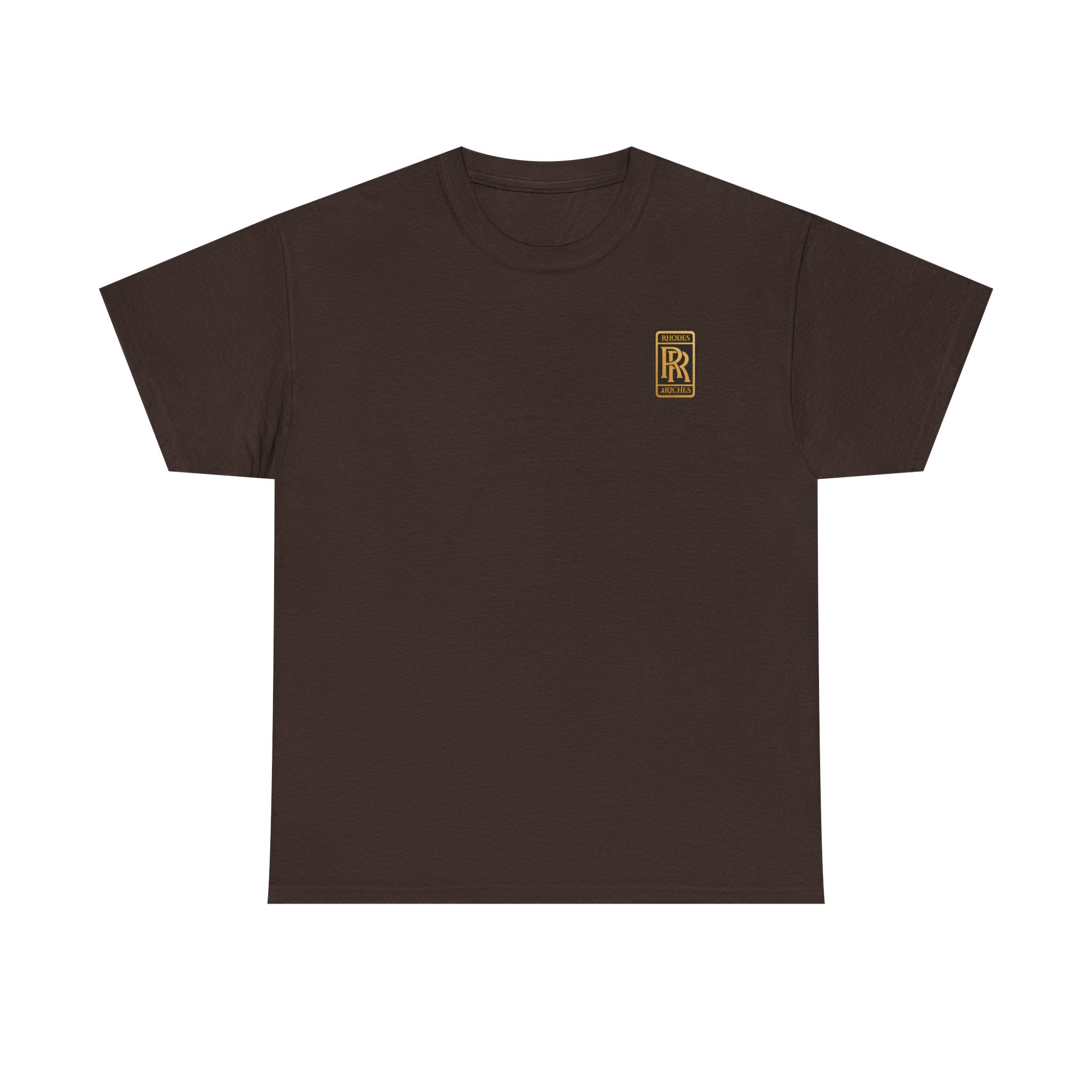 Rhodes 2 Riches Gold Family Crest Monogram Tee — Luxury RR Chest Patch T-Shirt
