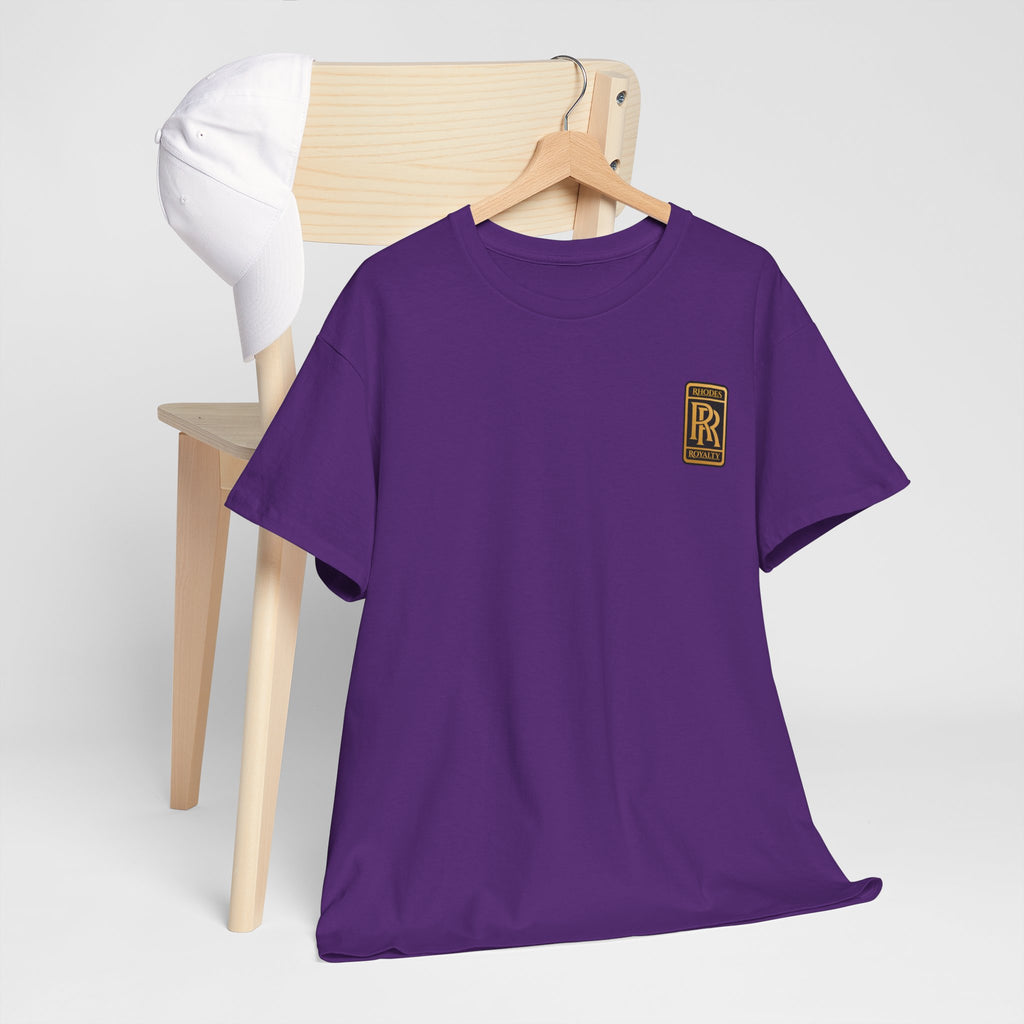 Rhodes Royalty Family Crest- Luxury Monogram T-Shirt — Small Chest Patch "RR"
