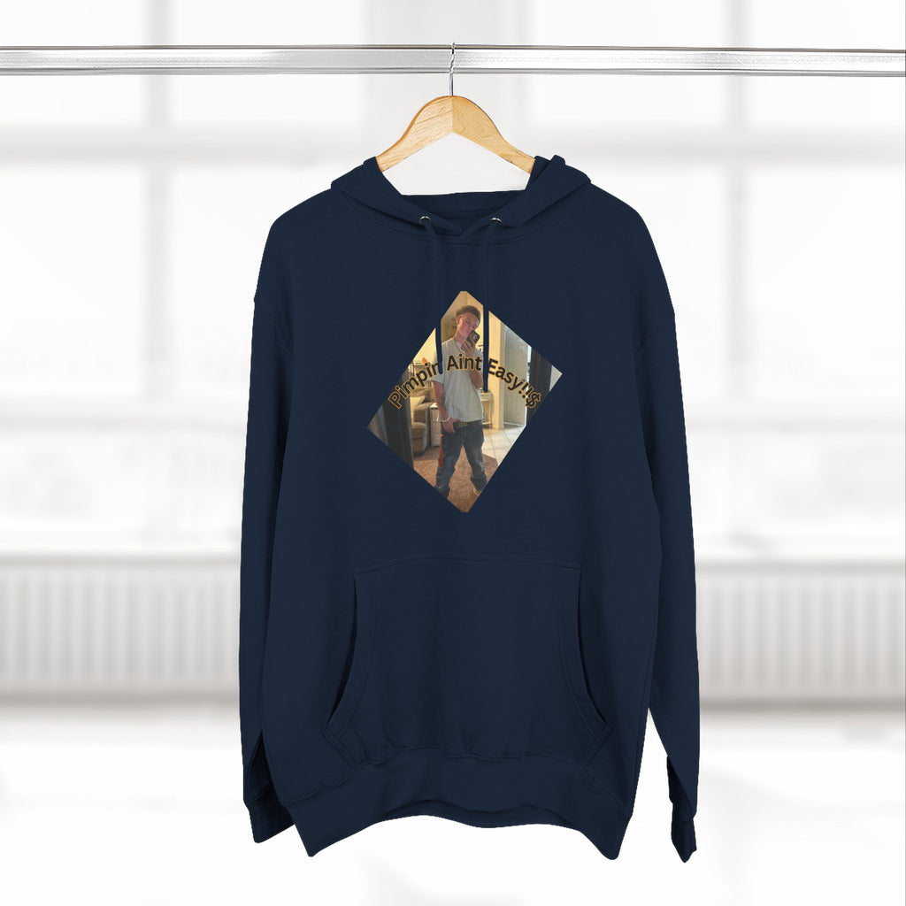 Pimpin Aint Easy (Ryder or Die Style)   Three-Panel Fleece Hoodie — Cozy Diamond Photo Graphic Pullover