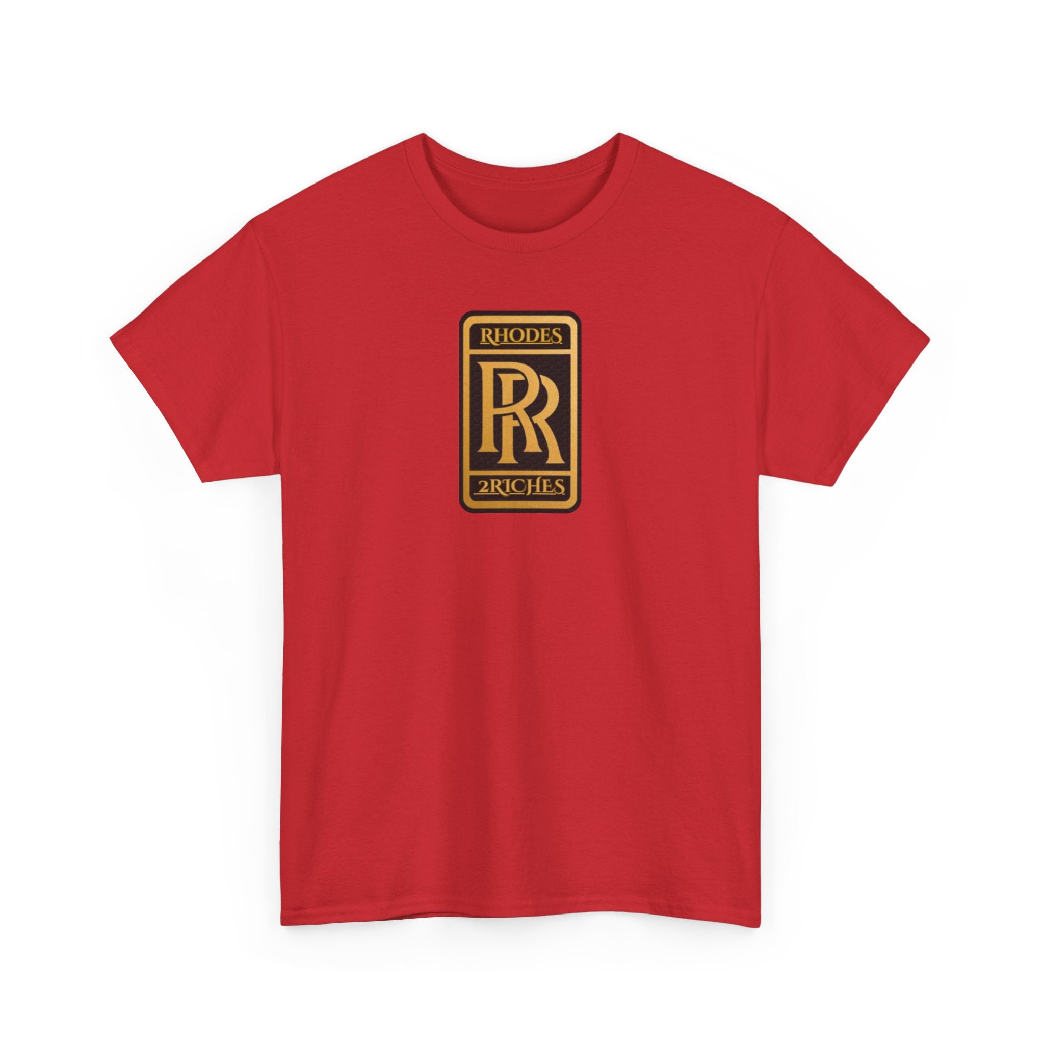 Rhodes 2 Riches Family Crest - Luxury Monogram Tee — 'RR' Rhodes & Riches Crest Cotton T-Shirt