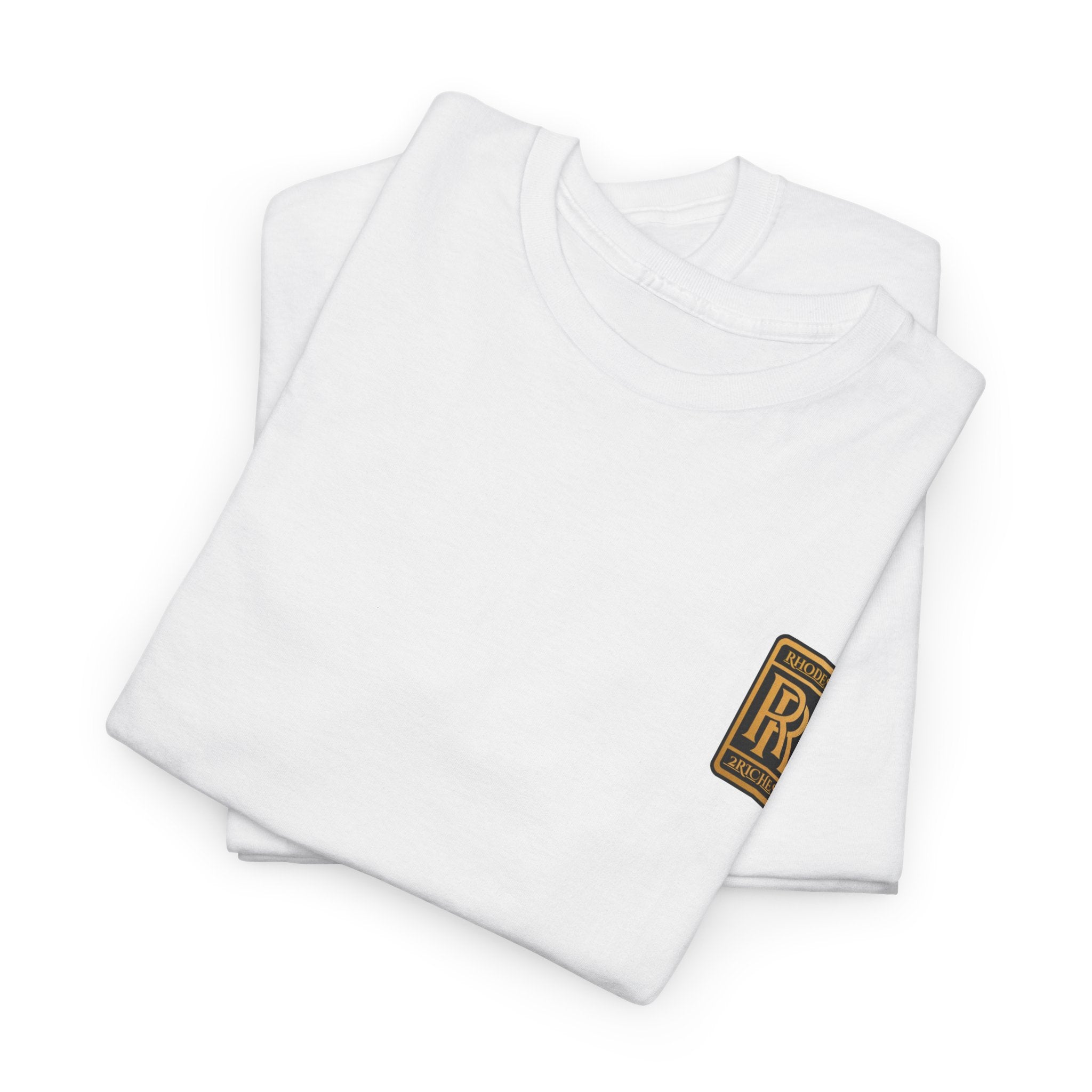 Rhodes 2 Riches Gold Family Crest Monogram Tee — Luxury RR Chest Patch T-Shirt