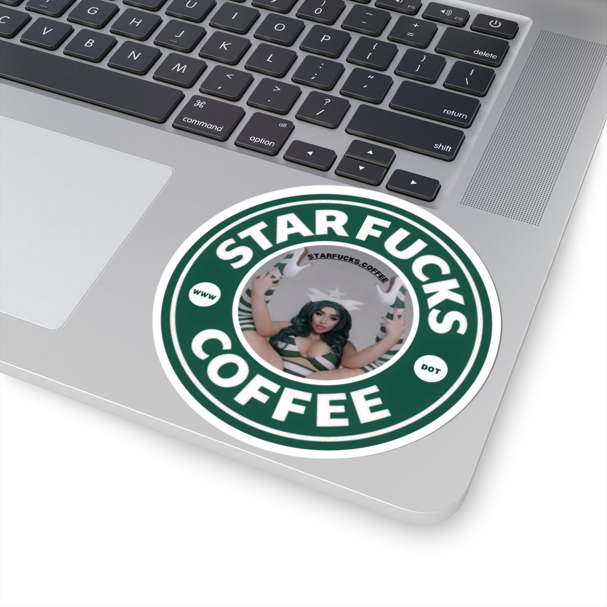 StarFucks.Coffee Sticker (Kiss-Cut) — Round Vinyl Decal laptop car truck window door clothing
