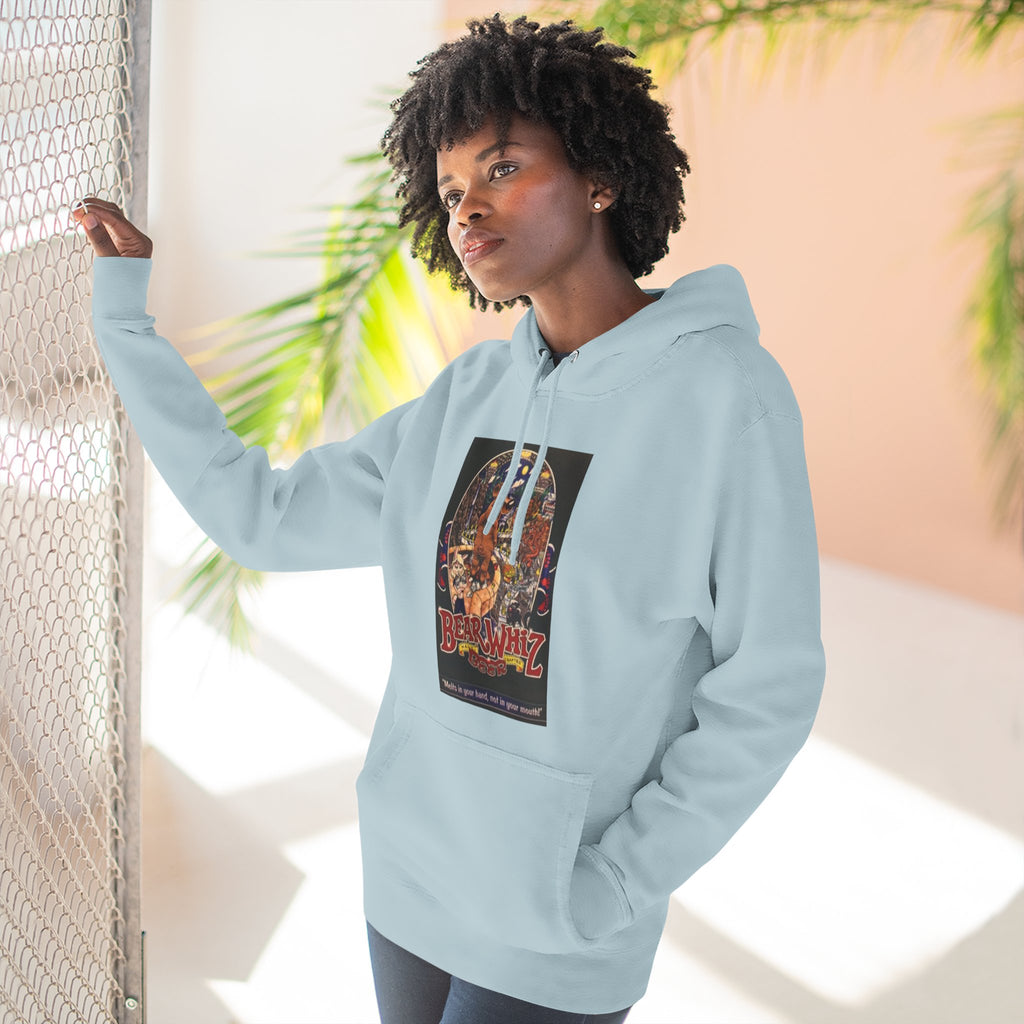 Bear Whiz Beer 3 Hoodie — 'Burning Jazz' Retro Concert Poster Fleece Hoodie
